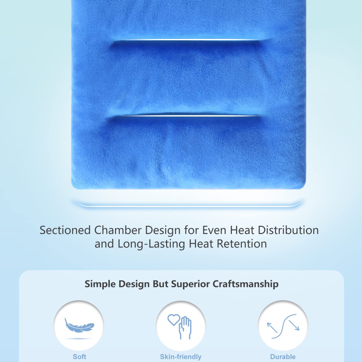 Microwave Heating Pad for Neck and Shouders, 7 x18" Multipurpose Heating Pads for Cramps, Muscle Ache, Joints, Back Pain, Microwavable Heat Pack with