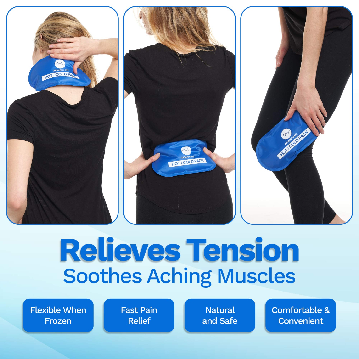 Reusable Hot and Cold Gel Ice Packs for Injuries