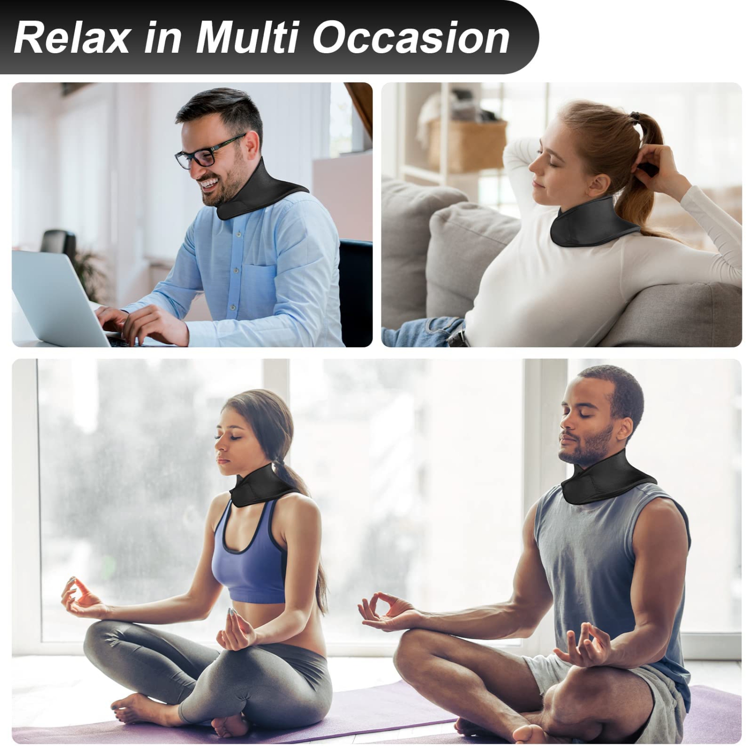 Neck Ice Pack Wrap Gel Reusable Ice Packs for Neck Pain Relief, Cervical Cold Compress Ice Pack for Sports Injuries, Swelling, Office Neck Pressure