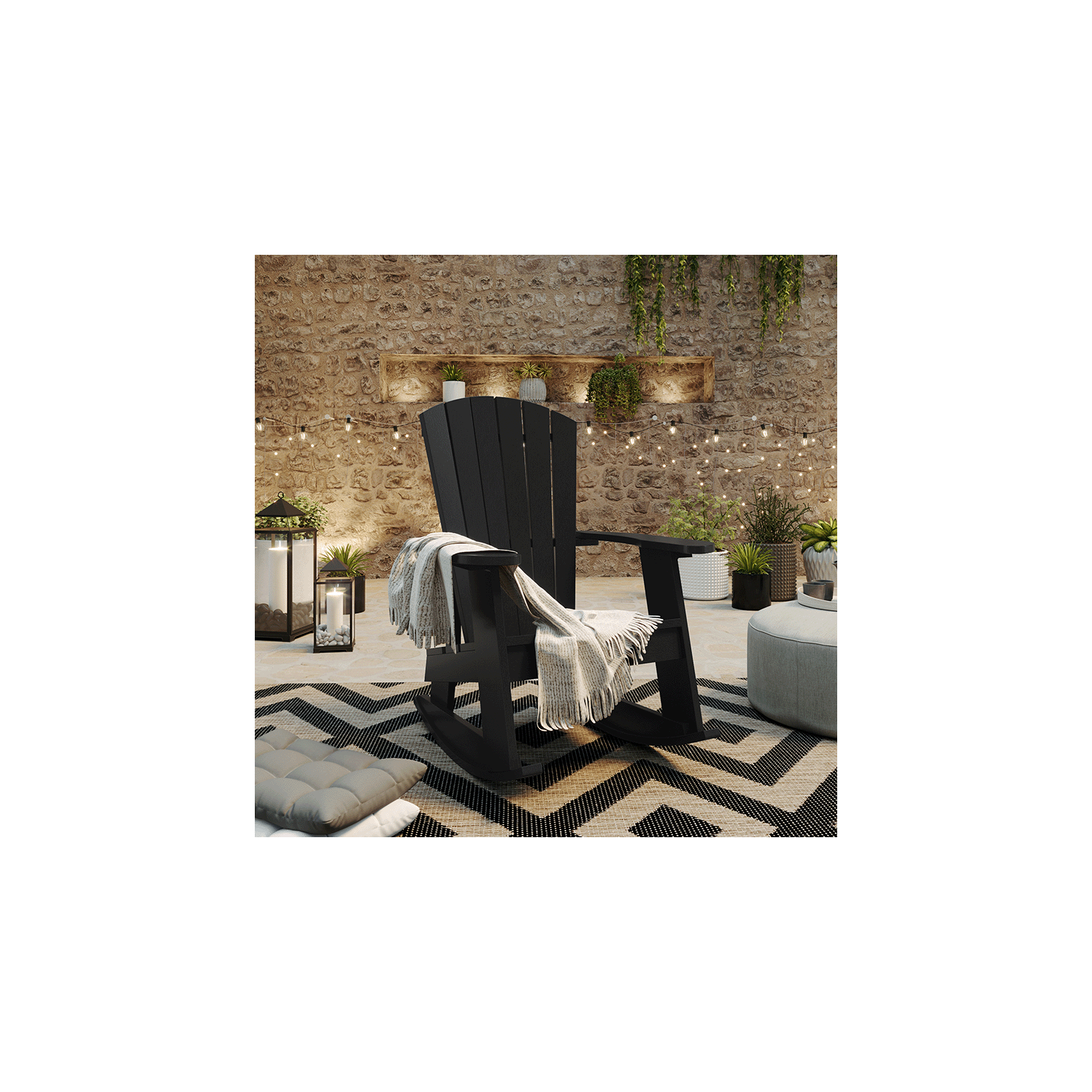 Chaise berçante Adirondack en résine de Capterra