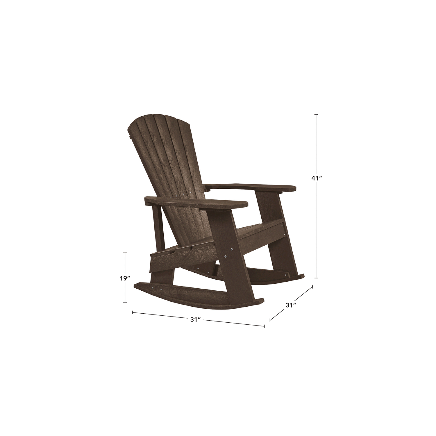 Chaise berçante Adirondack en résine de Capterra