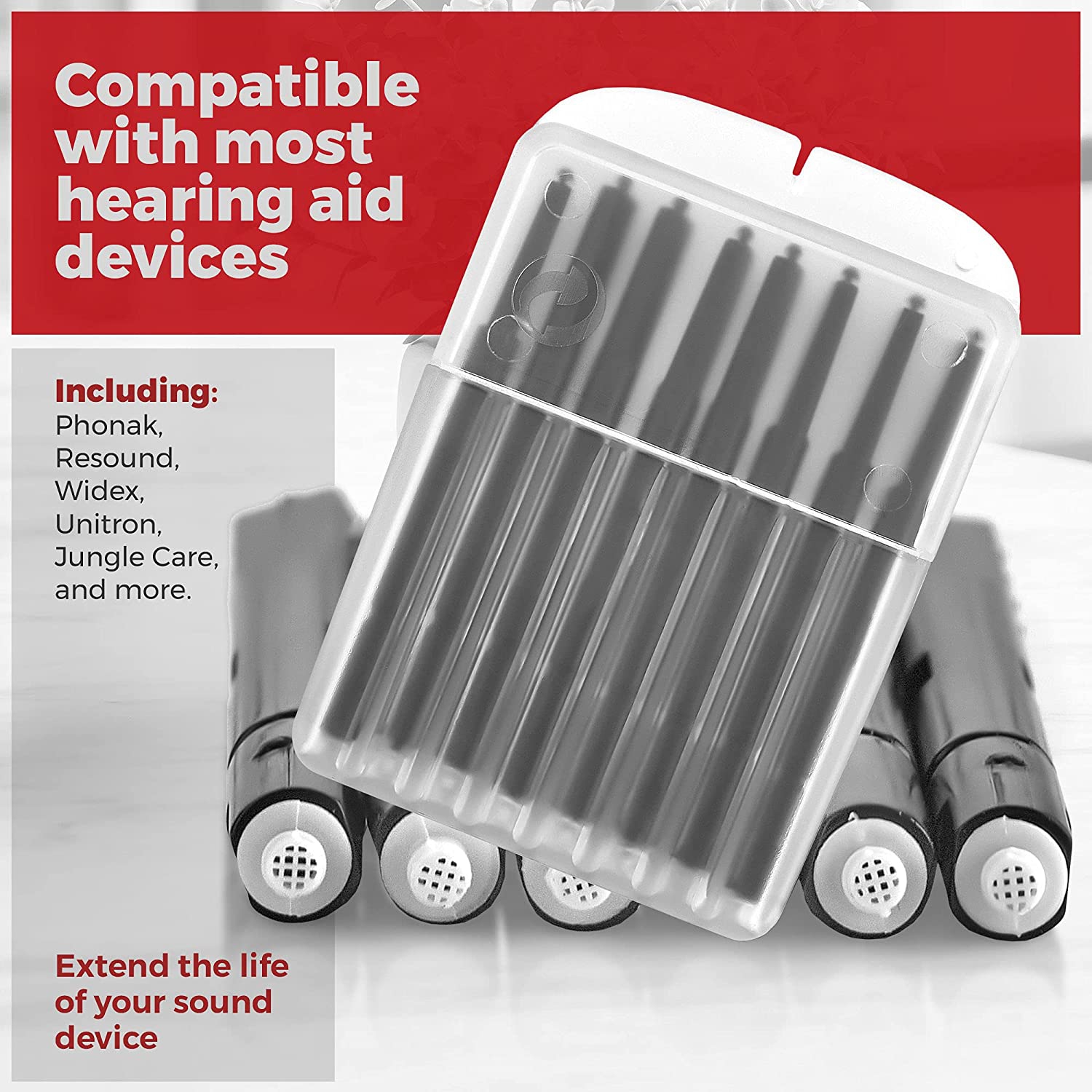 Filtres de protection contre la cire d'oreille de MEDca - Paquet de 5/40 filtres de rechange pour prévenir l'accumulation de poussière de bitume et