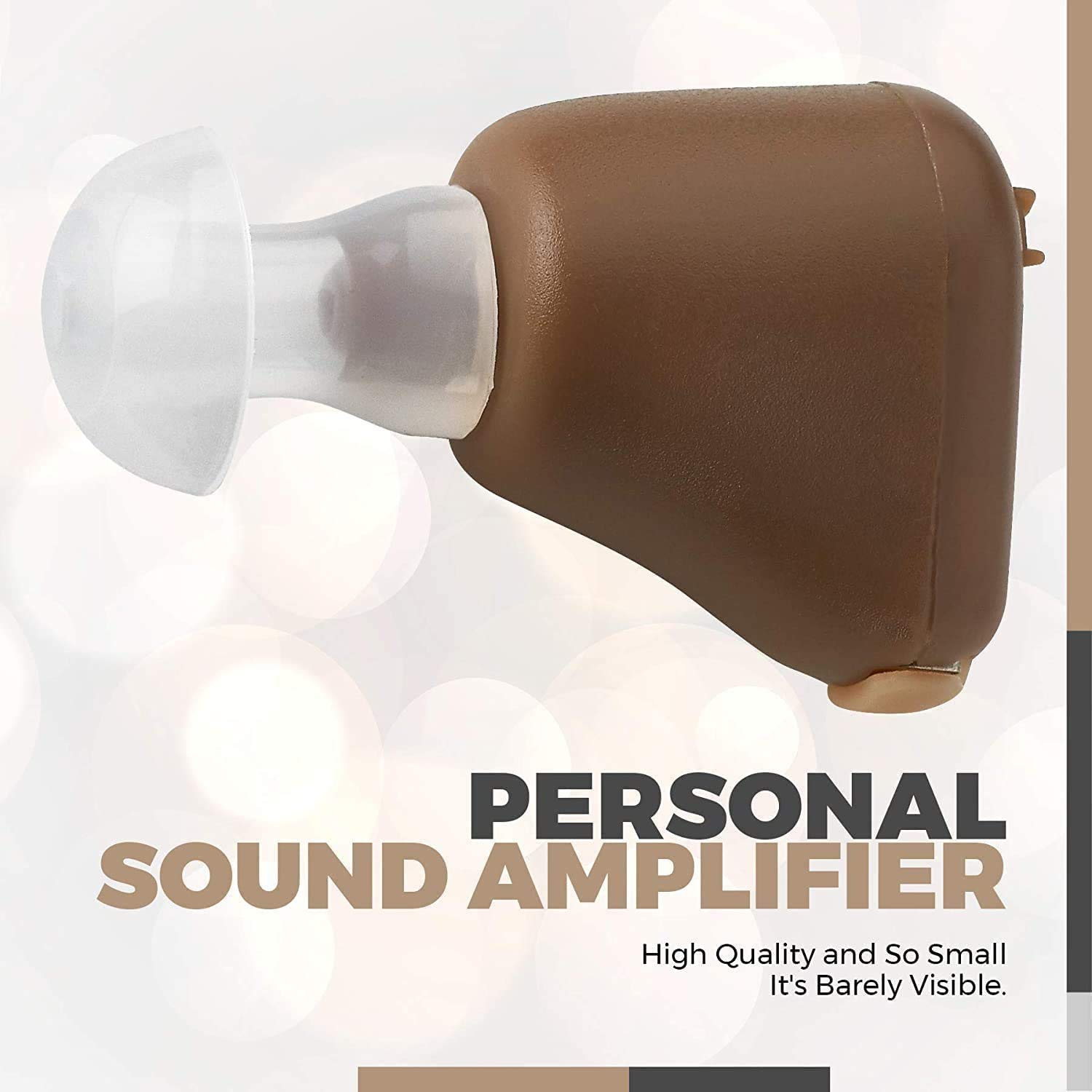 Amplificateurs auditifs numériques - Mini ITE amplificateur audio personnel rechargeable intra-auriculaire