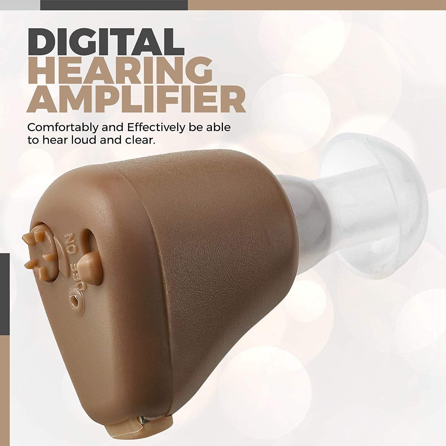 Amplificateurs auditifs numériques - Mini ITE amplificateur audio personnel rechargeable intra-auriculaire