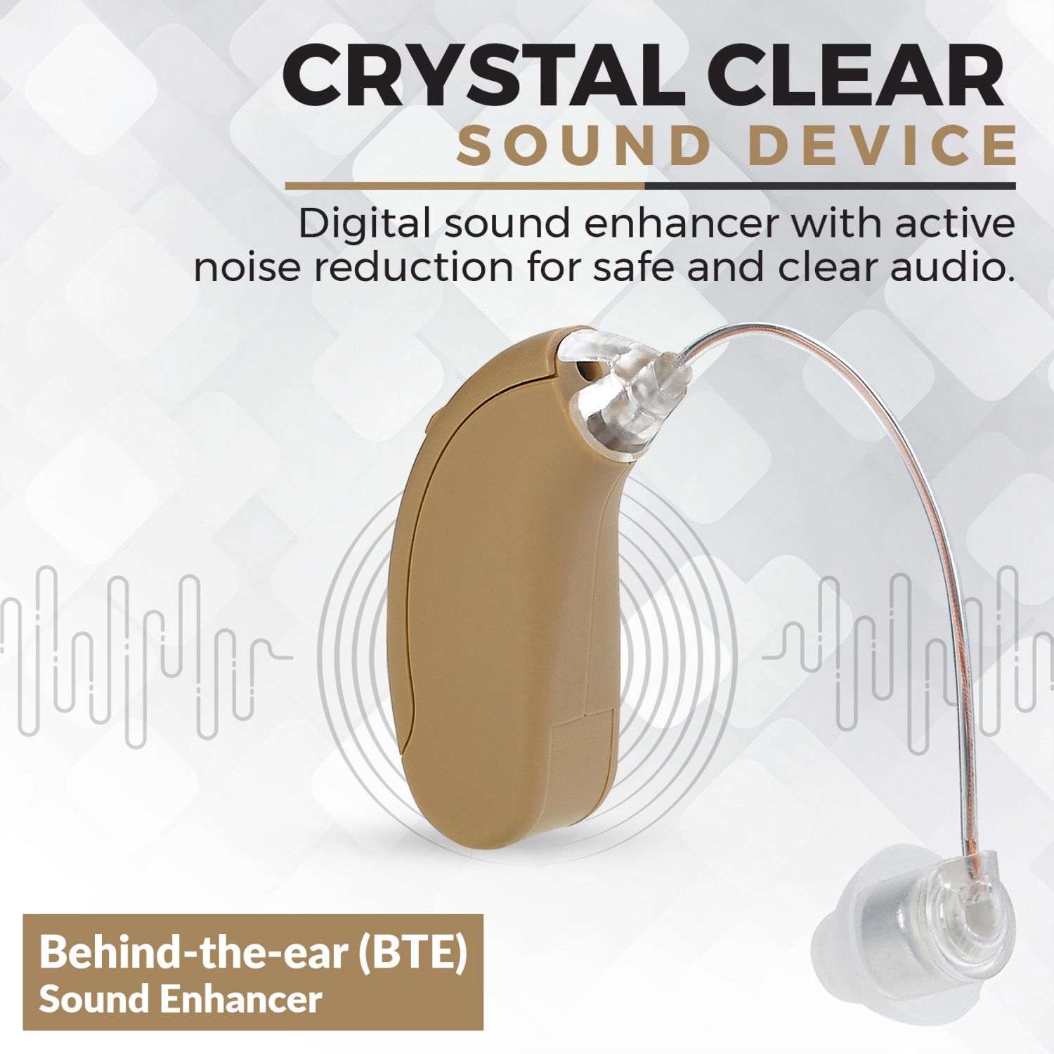 Amplificateur sonore personnel numérique haute puissance BTE Hearing de MEDCA