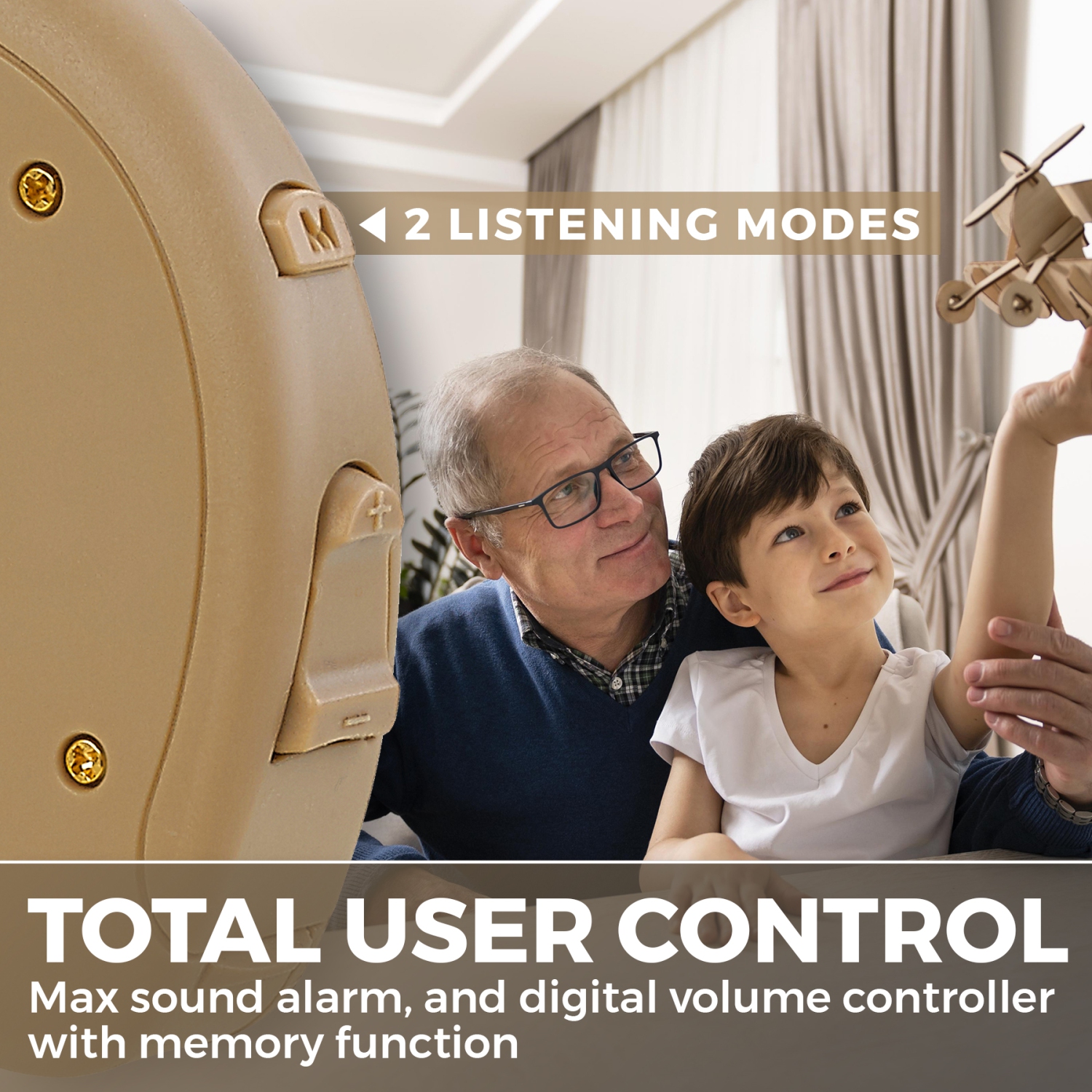 Amplificateur sonore personnel numérique haute puissance BTE Hearing de MEDCA