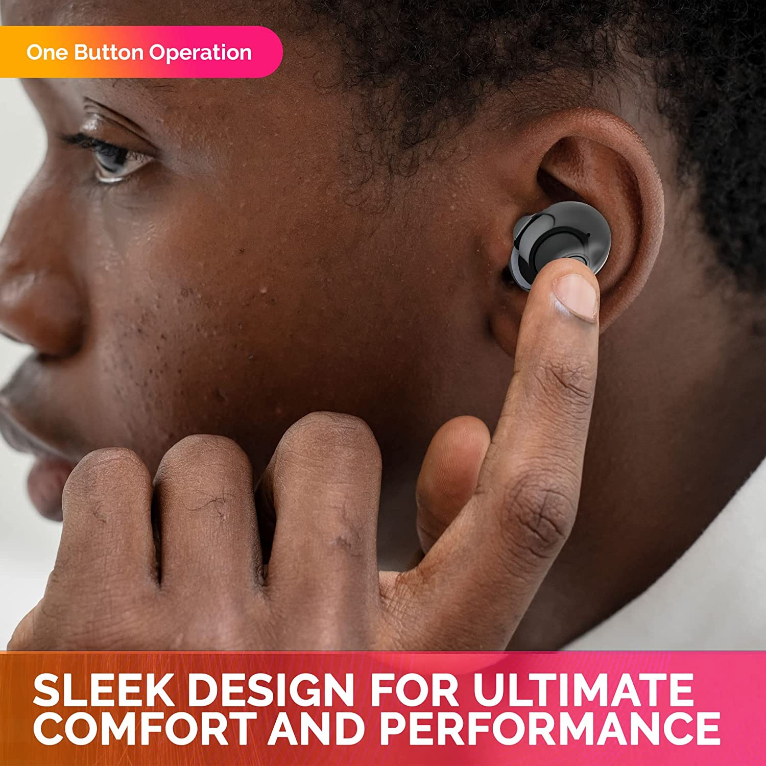 Digital Hearing Amplifier - Next Generation in The Ear Personal Sound Device w/Noise Reduction Rechargeable ITE 2 Piece Set Portable Charging Case