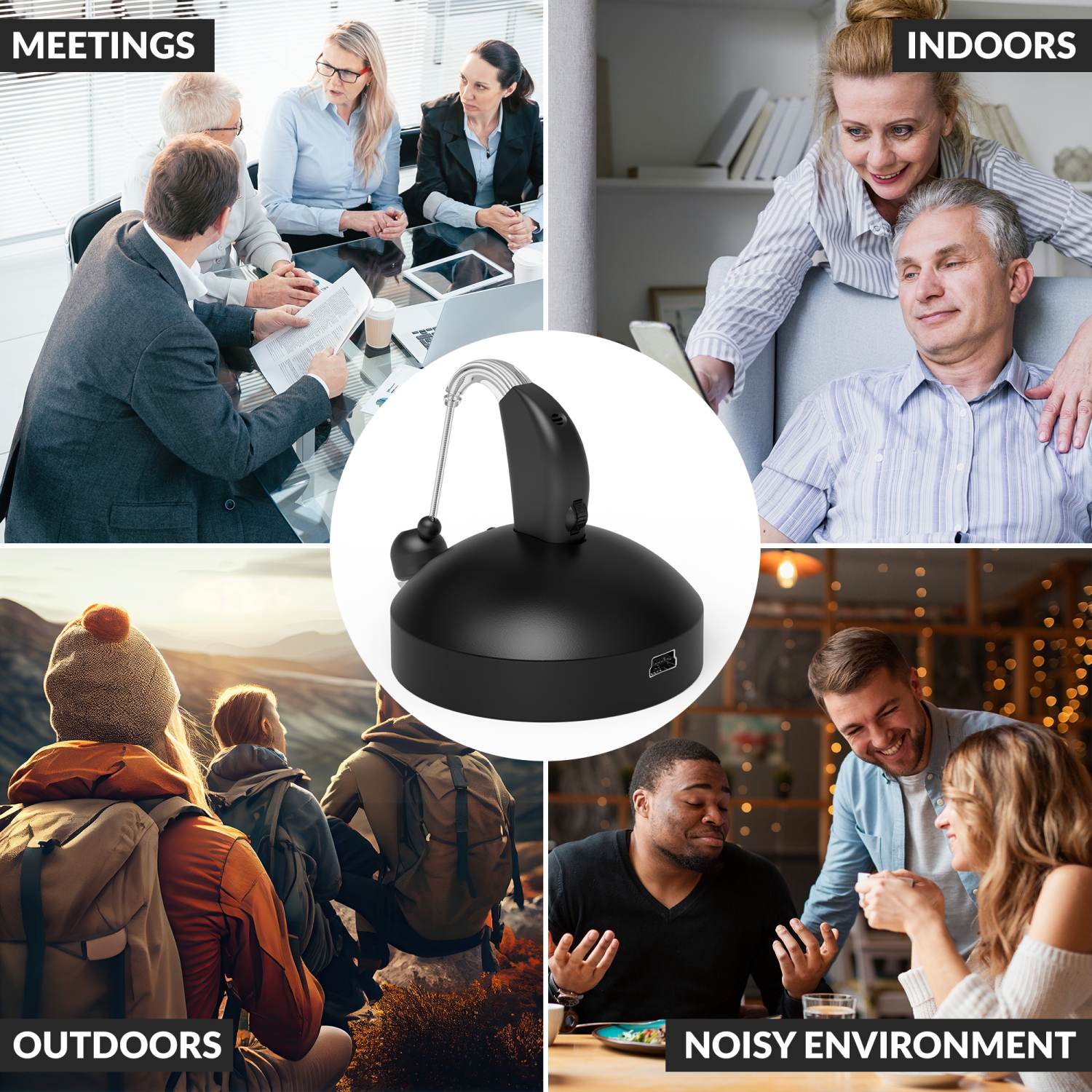 MEDca Rechargeable Digital Hearing Amplifier - Personal Sound Amplification Ear Device for Seniors | All-Day Battery Life, Lightweight Behind the Ear