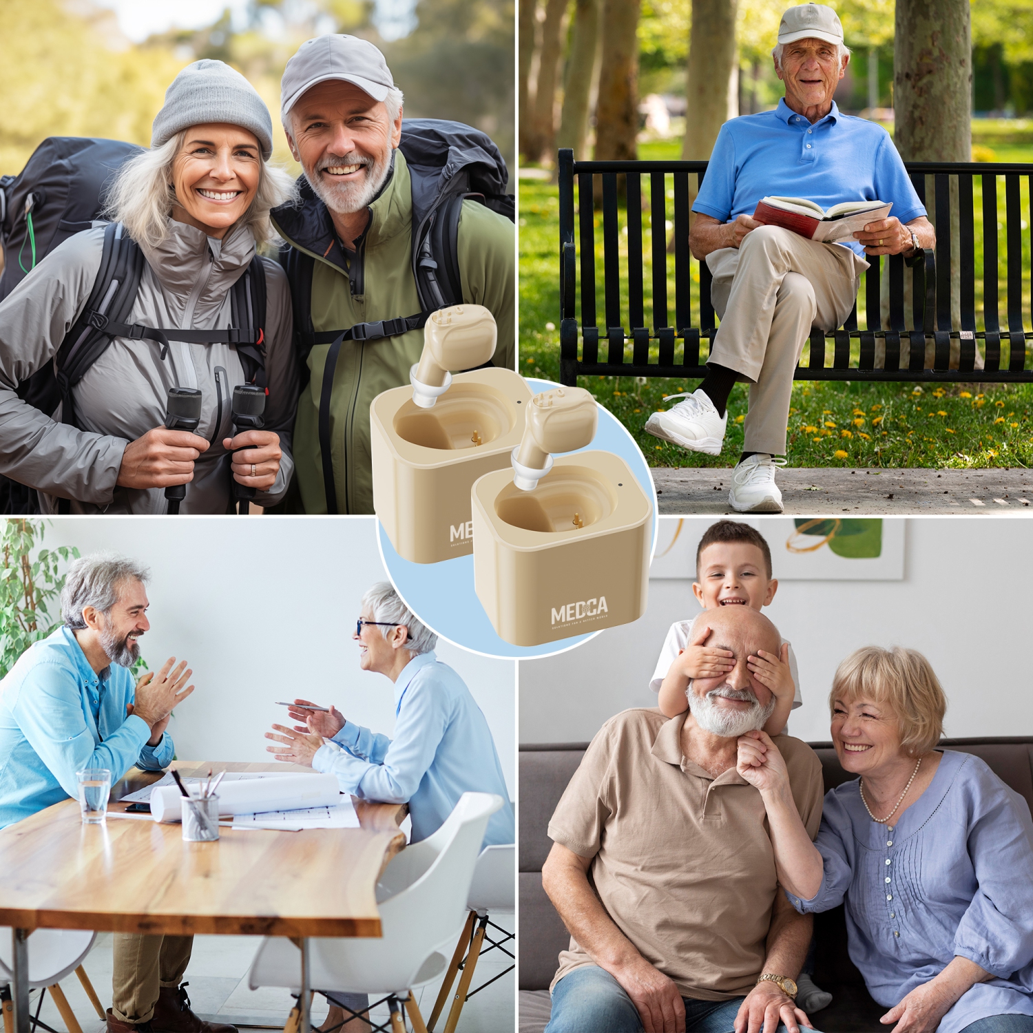 MEDca ITE Mini Ear Amplifier Rechargeable Microtron Set - So Small It's Barely Visible -