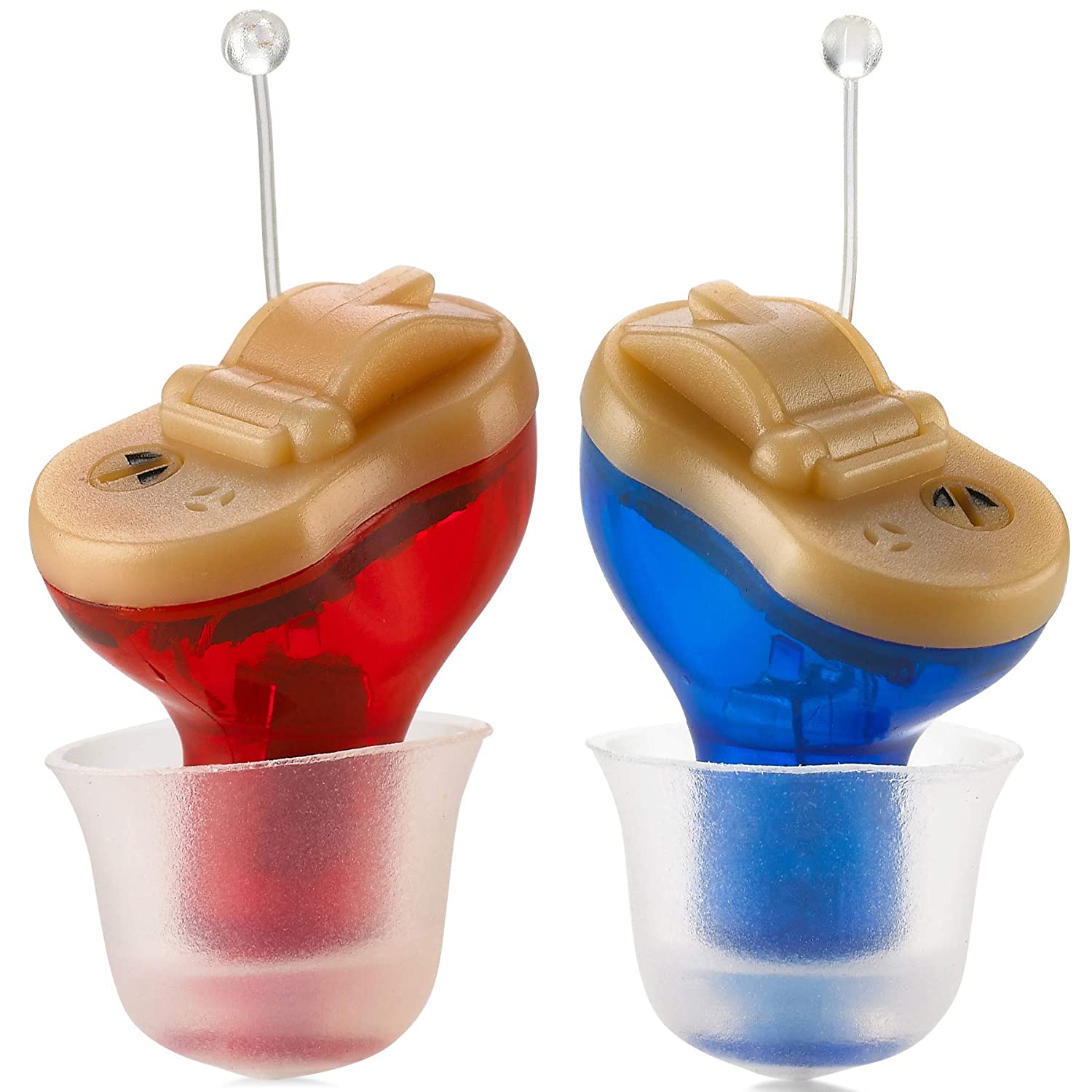 Premium Digital Hearing Amplifier - Invisible in Canal In-Ear Mini Sound Enhancer Set, Near-Invisible, Noise Cancelling, Personal Sound Hearing