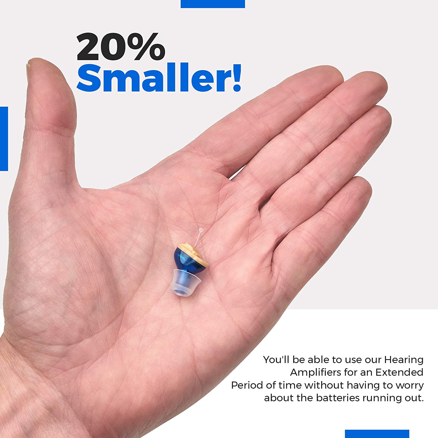 Premium Digital Hearing Amplifier - Invisible in Canal in-Ear Mini Sound Enhancer, Near-Invisible, Noise Cancelling, Personal Sound Hearing Amplifier