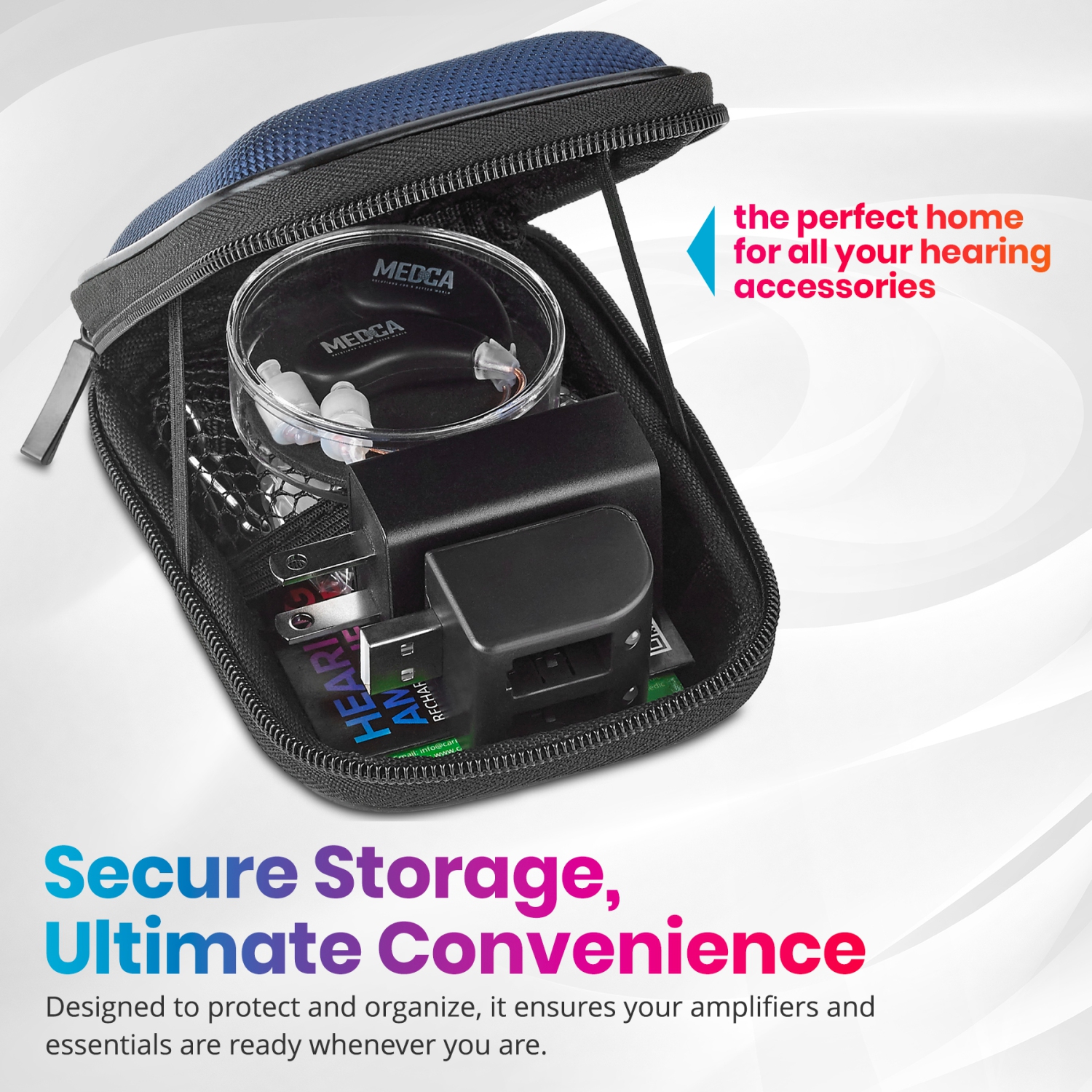 Digital Hearing Amplifiers - Rechargeable Premium BTE Personal Sound Amplifier Pair with USB Dock, Behind the Ear Hearing Enhancement Devices with