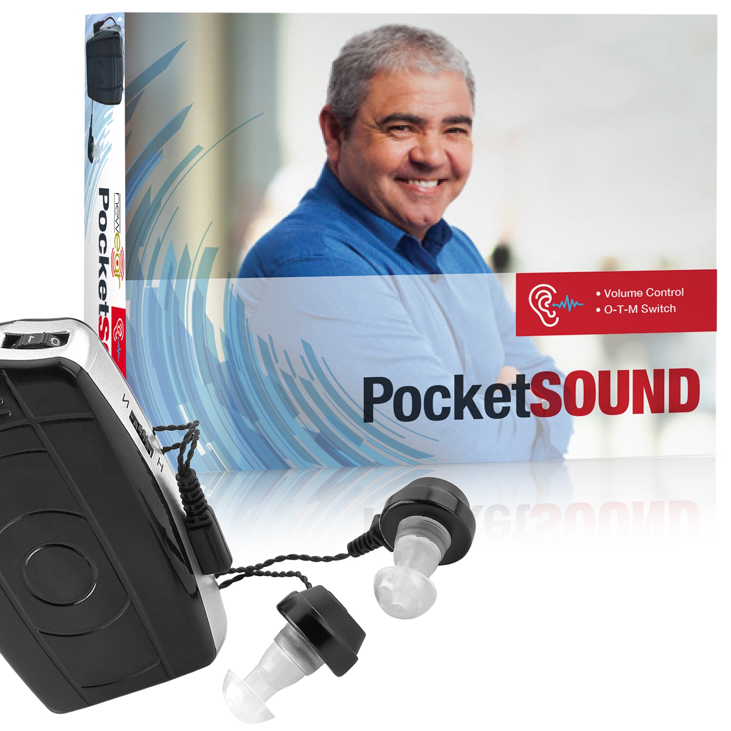 Amplificateur sonore numérique personnel MEDCA avec casque d'écoute simple et double pour adulte - Noir