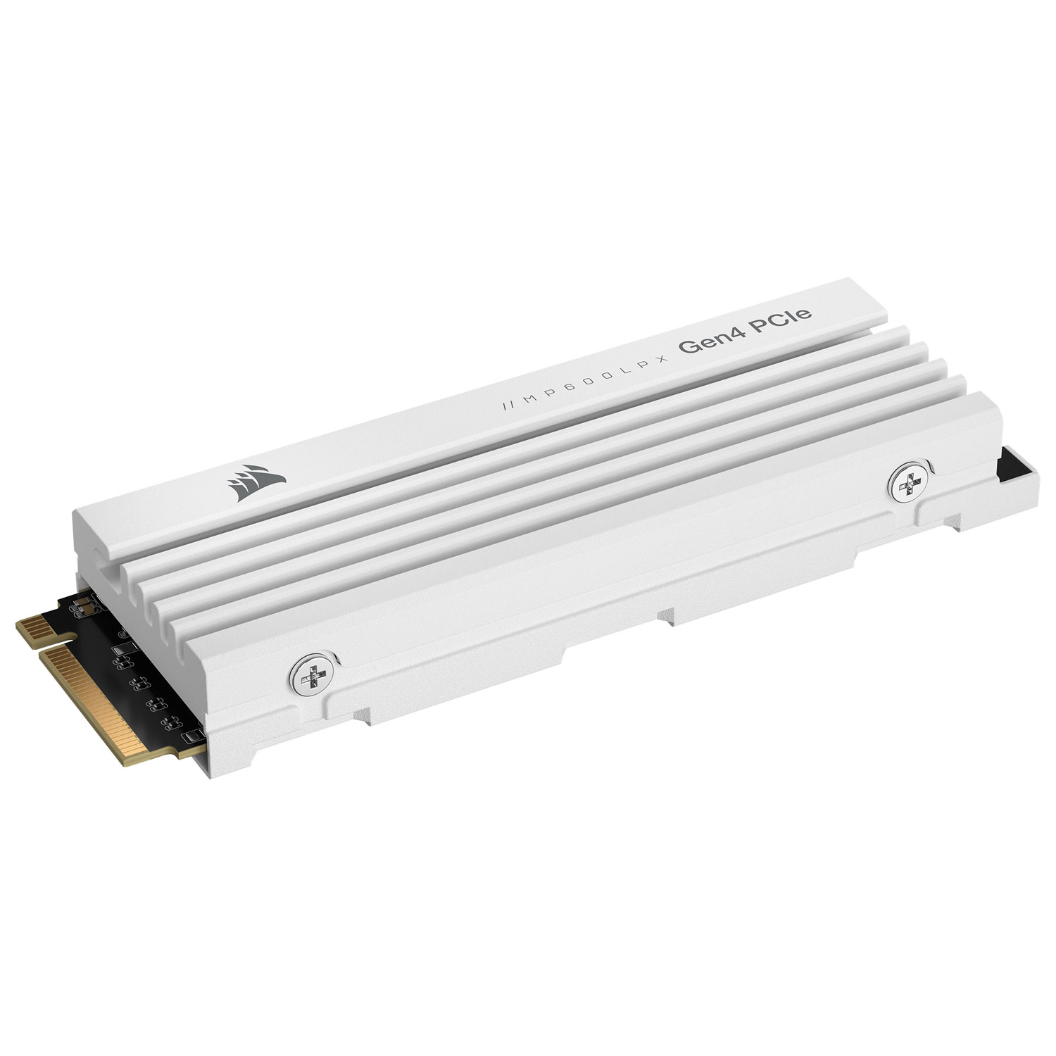 Disque SSD interne MP600 Pro LPX 2 To NVMe PCI-e avec dissipateur thermique de Corsair - Optimisé pour la PS5 - Blanc