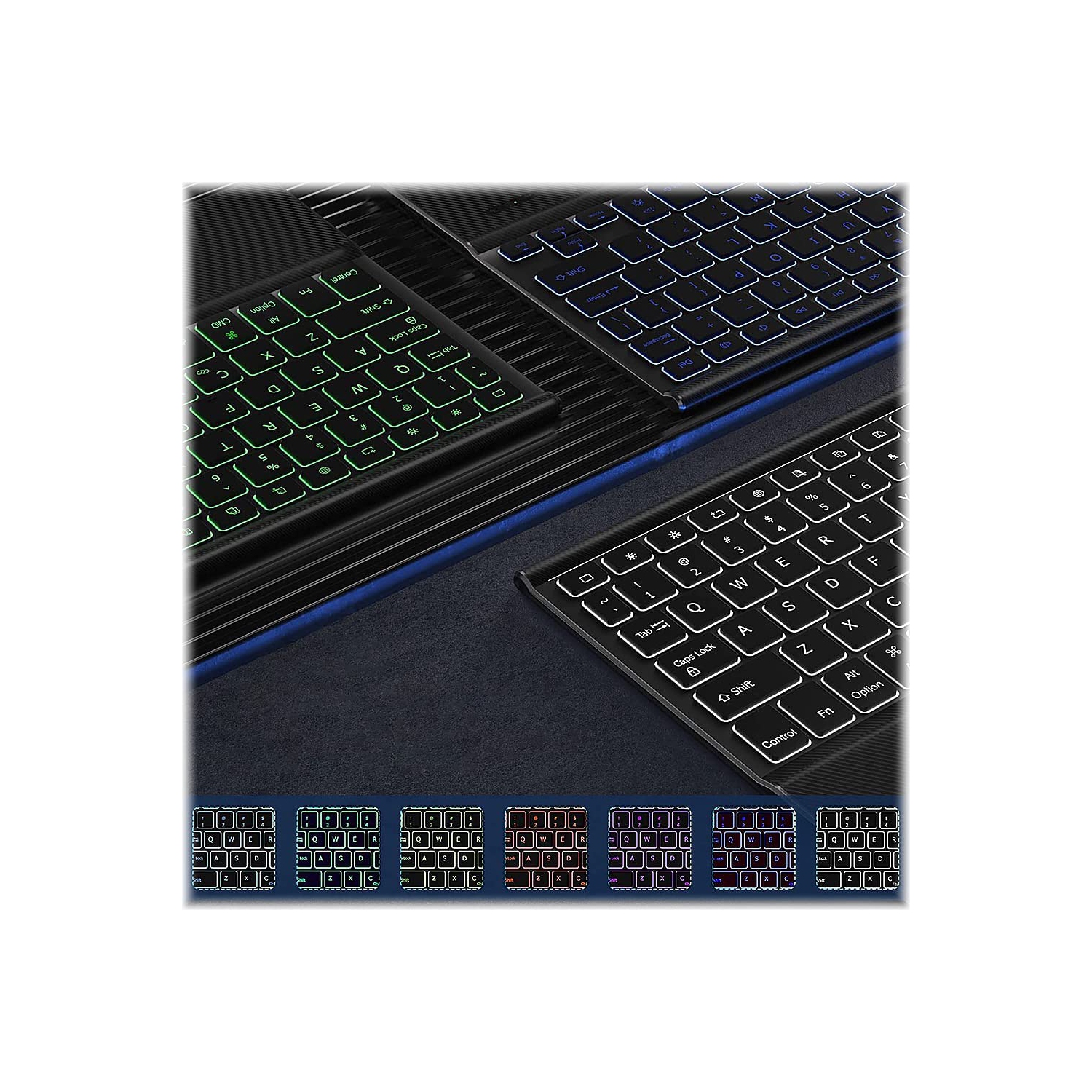 SaharaCase Apple 10.9" iPad Protection Kit Bundle - Keyboard Case with Track Pad with Tempered Glass Screen - Black