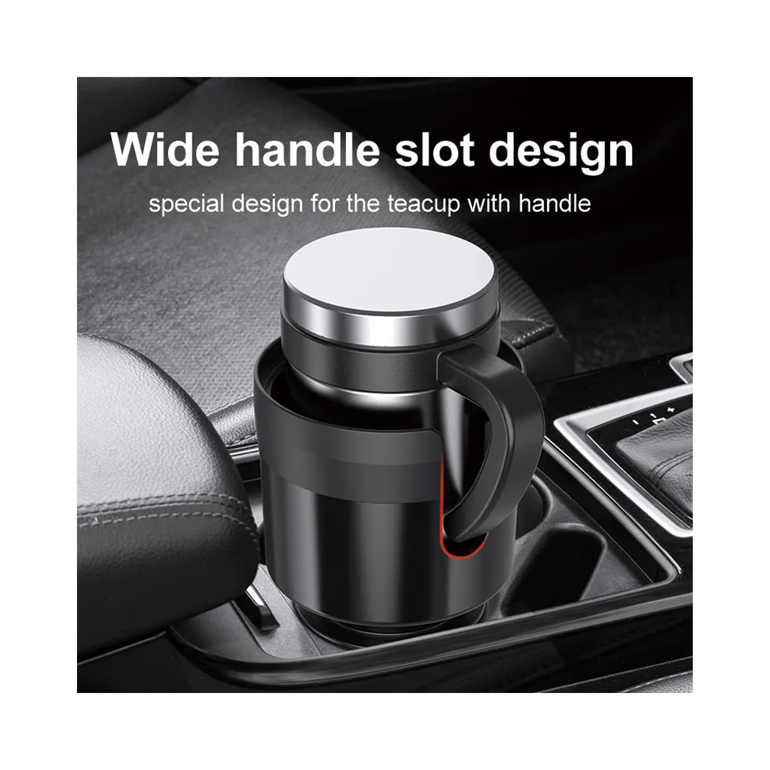 Cup Holder Expander for Car,Large Car Cup Holder Expander Hold 12-50 oz Bottles & Big Drinks,Fits Hydro Flask,Yeti,Nalgene