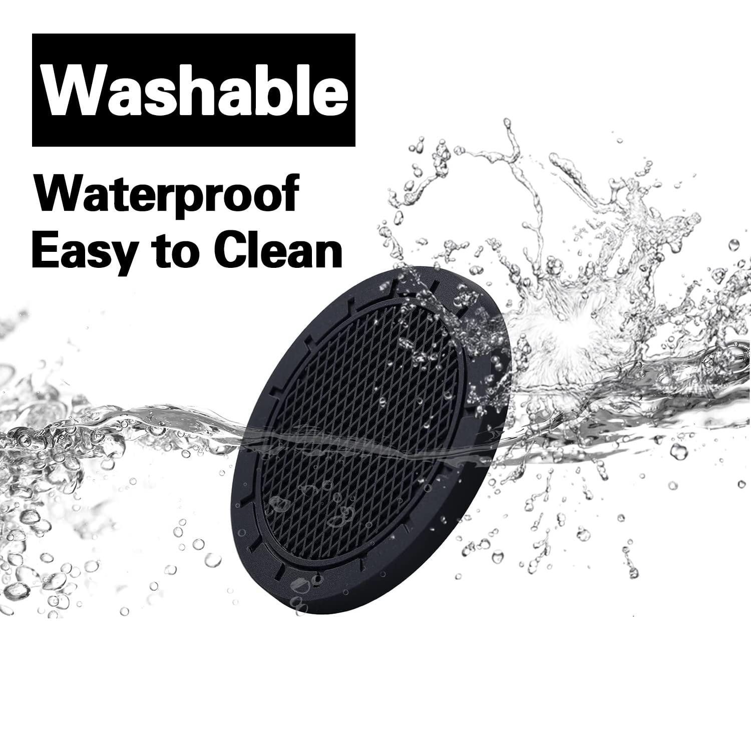 Sous-verres porte-gobelets pour l'auto, 4 sous-verres antidérapants en PVC durables, sous-verres universels de 2,75 po pour porte-gobelets, convient