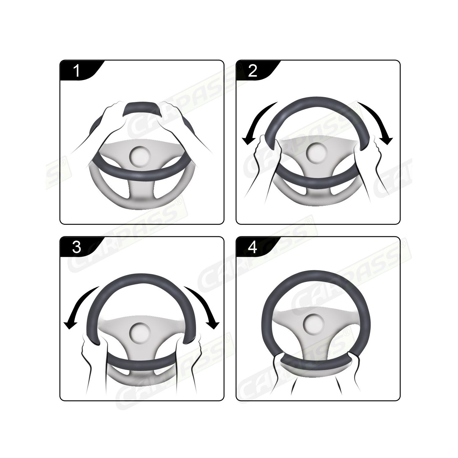 Housse de volant universelle en cuir Rhombus, compatible avec les VUS, les camions, les voitures, les berlines, les fourgonnettes