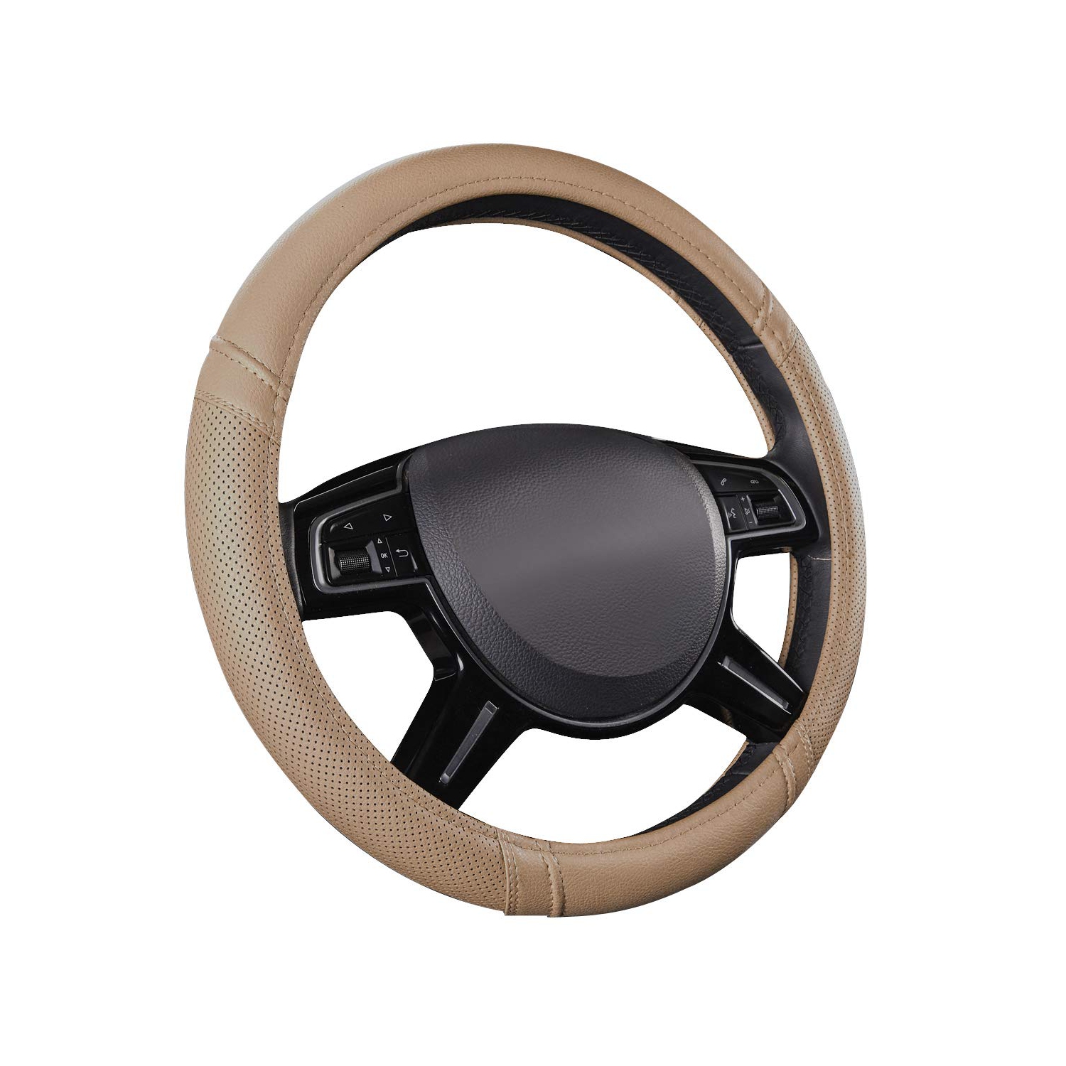 Gaine de volant universelle en cuir classique pour l'auto