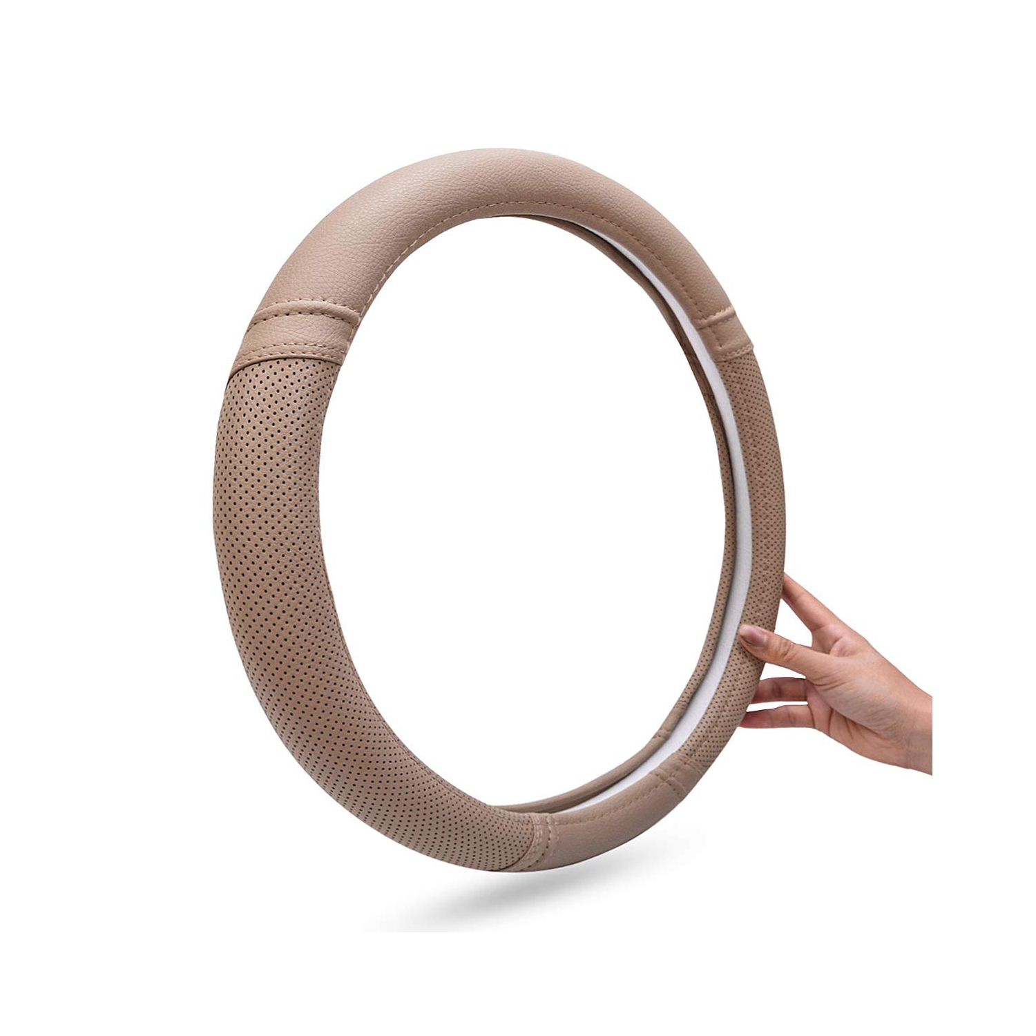 Gaine de volant universelle en cuir classique pour l'auto