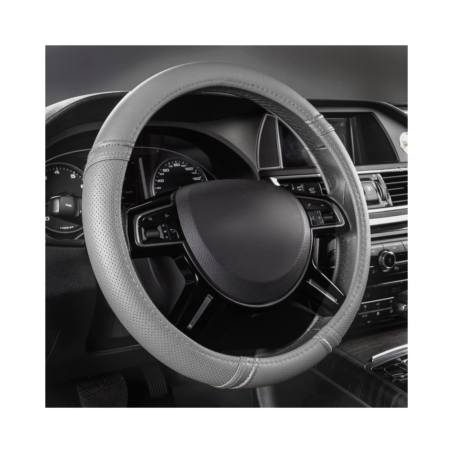 Gaine de volant universelle en cuir classique pour l'auto