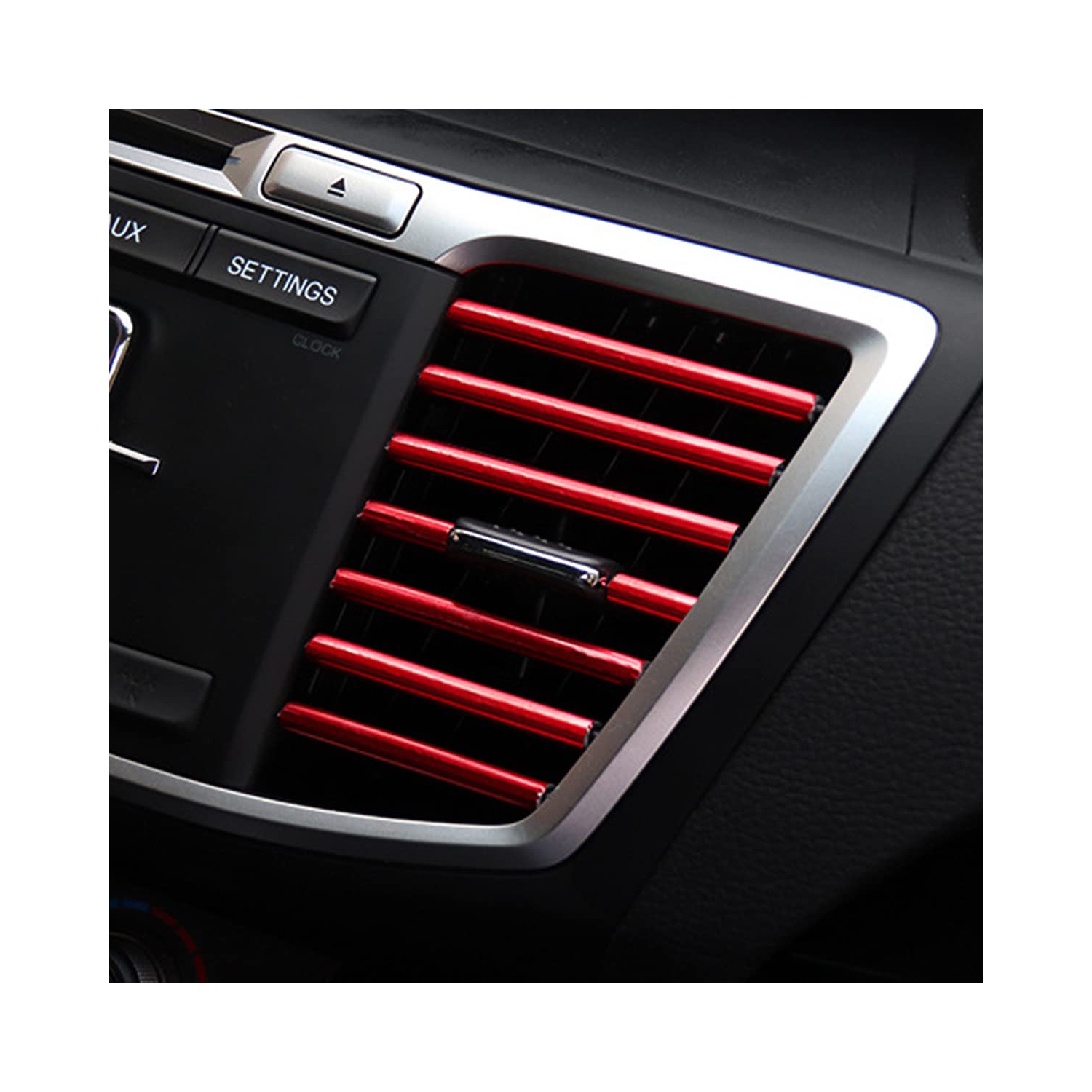 20 Pieces Car Air Conditioner Decoration Strip for Vent Outlet, Universal Waterproof Bendable Air Vent Outlet Trim Decoration, Suitable for Most Air