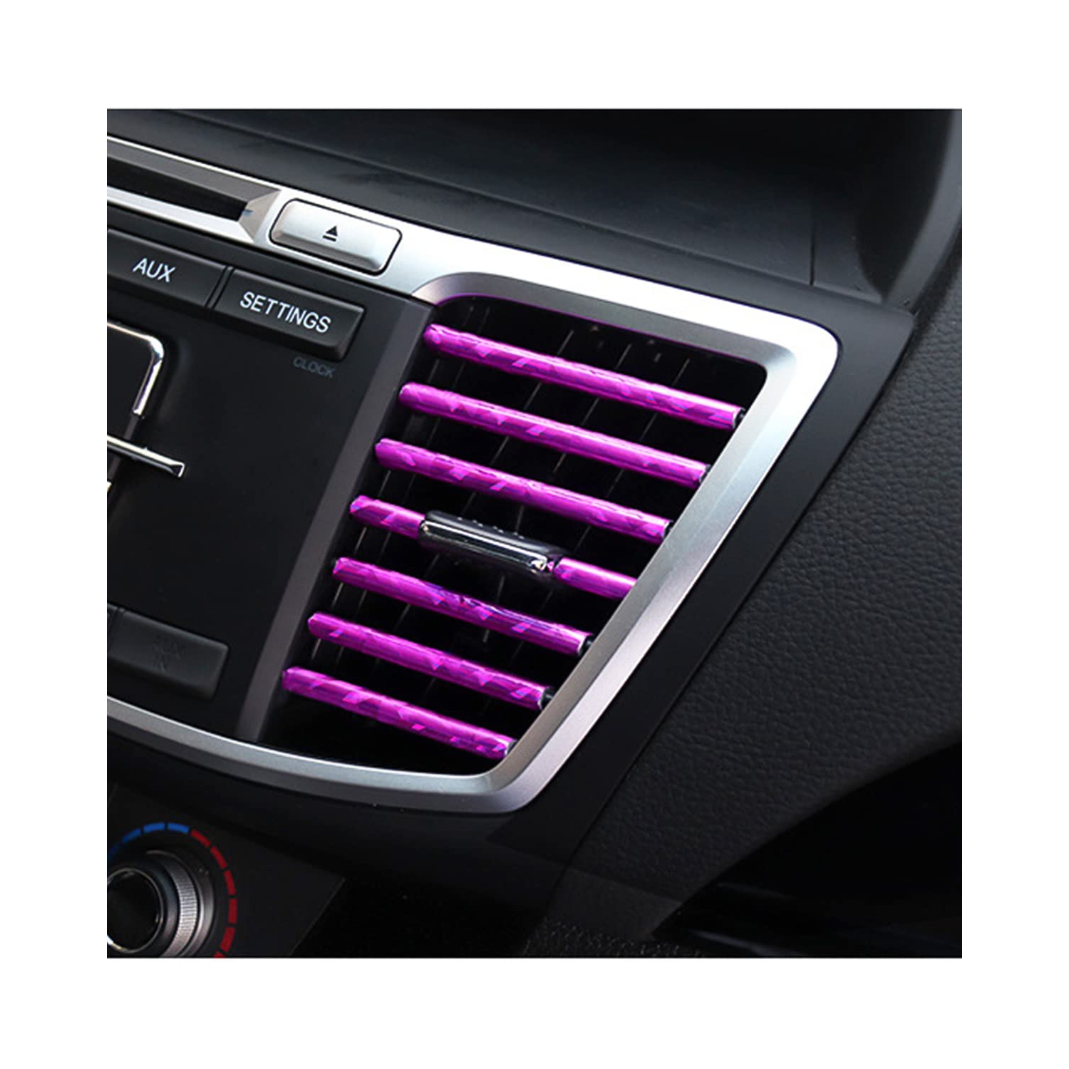 20 Pieces Car Air Conditioner Decoration Strip for Vent Outlet, Universal Waterproof Bendable Air Vent Outlet Trim Decoration, Suitable for Most Air