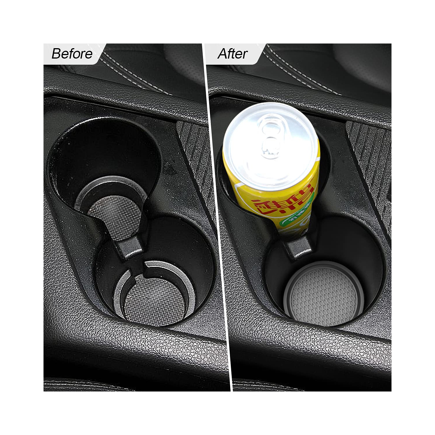 Car Cup Holder Coaster, 4 Pack 2.75 Inch Diameter Non-Slip Universal Insert Coaster, Durable, Suitable for Most Car Interior, Car Accessory for Women