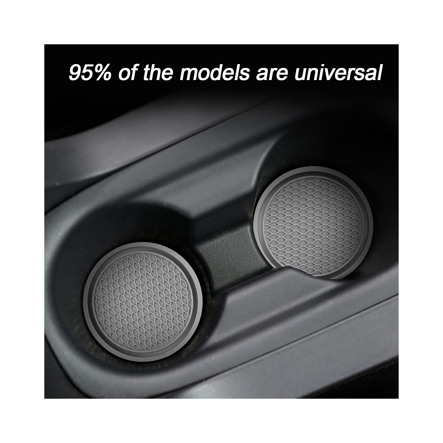 Car Cup Holder Coaster, 4 Pack 2.75 Inch Diameter Non-Slip Universal Insert Coaster, Durable, Suitable for Most Car Interior, Car Accessory for Women