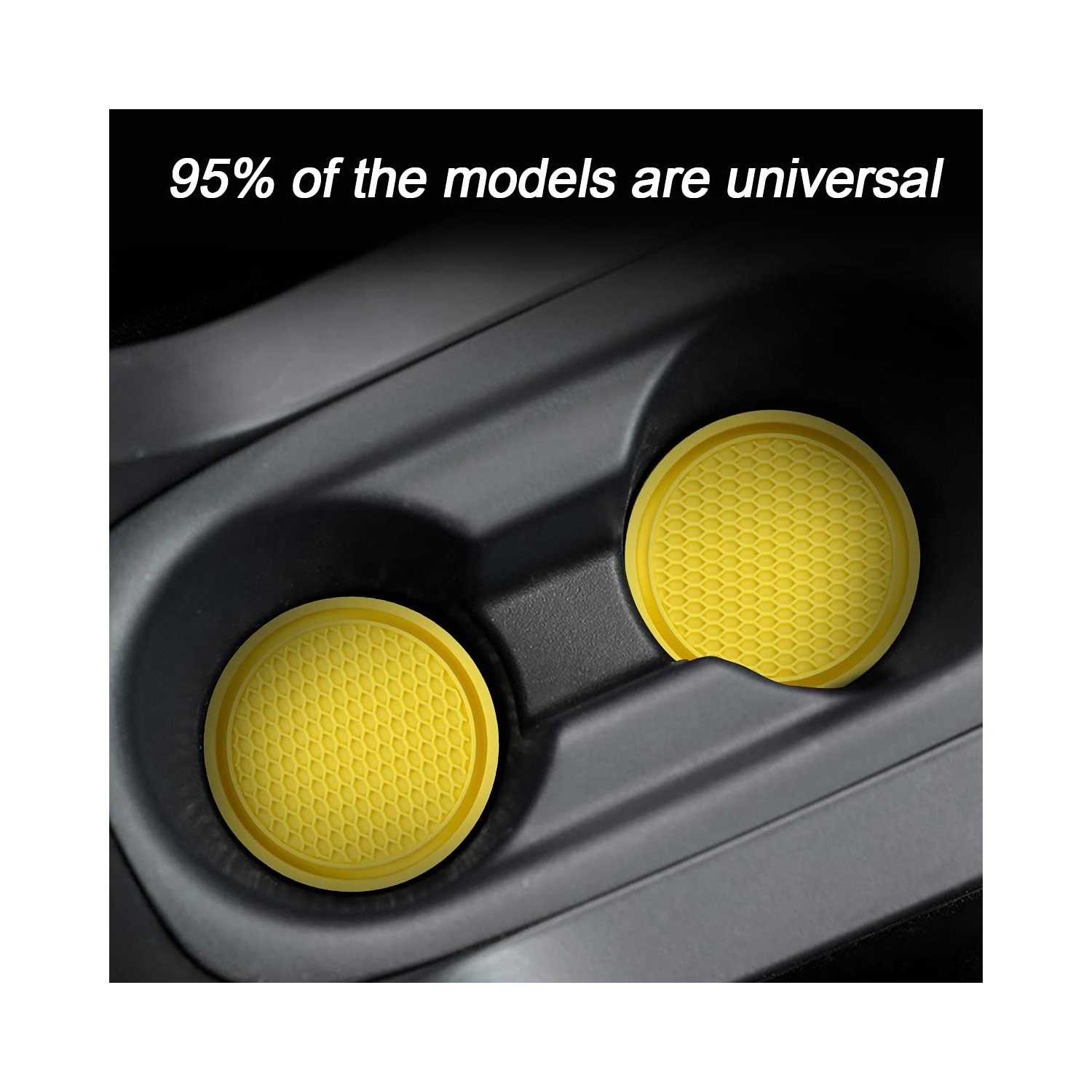 Car Cup Holder Coaster, 4 Pack 2.75 Inch Diameter Non-Slip Universal Insert Coaster, Durable, Suitable for Most Car Interior, Car Accessory for Women