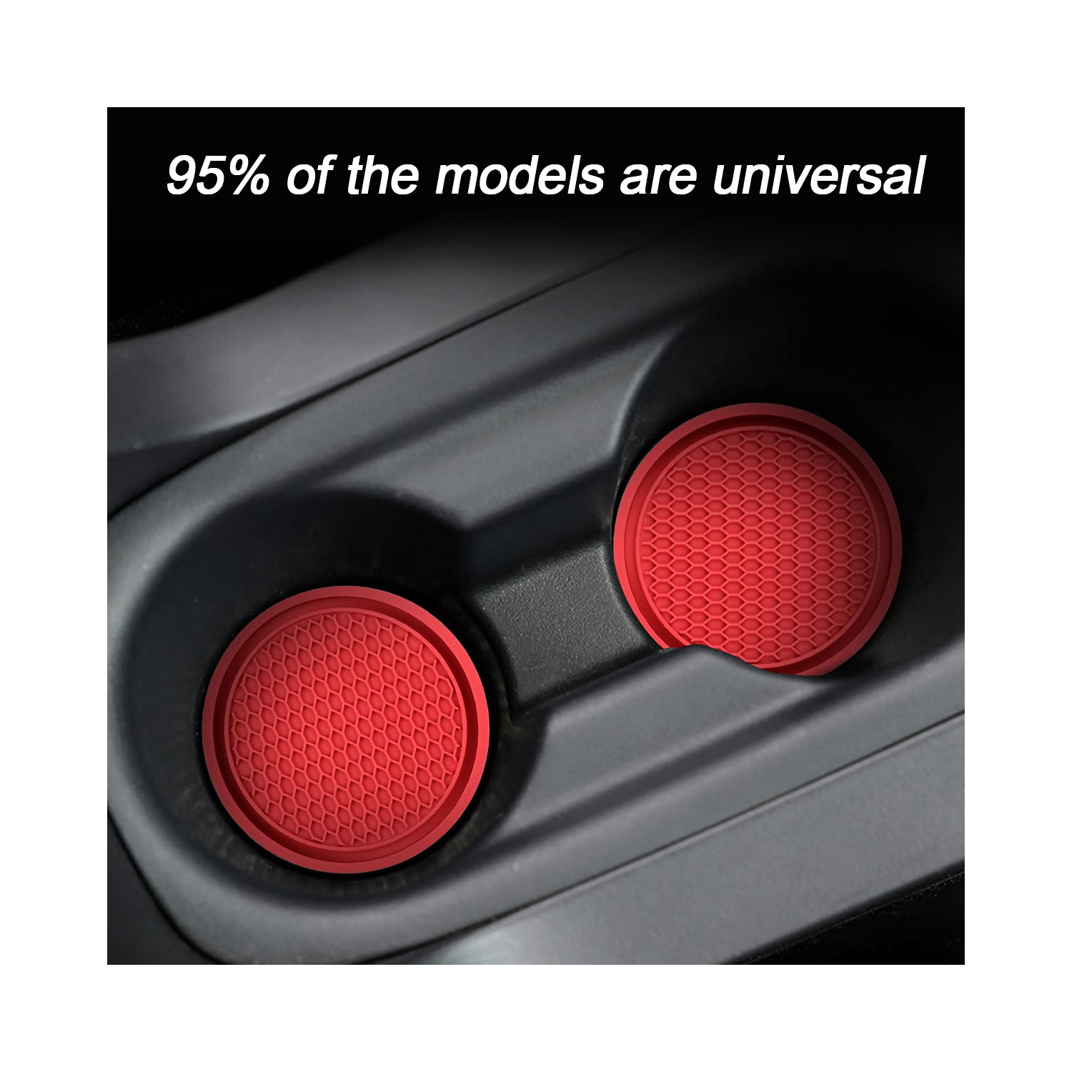 Car Cup Holder Coaster, 4 Pack 2.75 Inch Diameter Non-Slip Universal Insert Coaster, Durable, Suitable for Most Car Interior, Car Accessory for Women