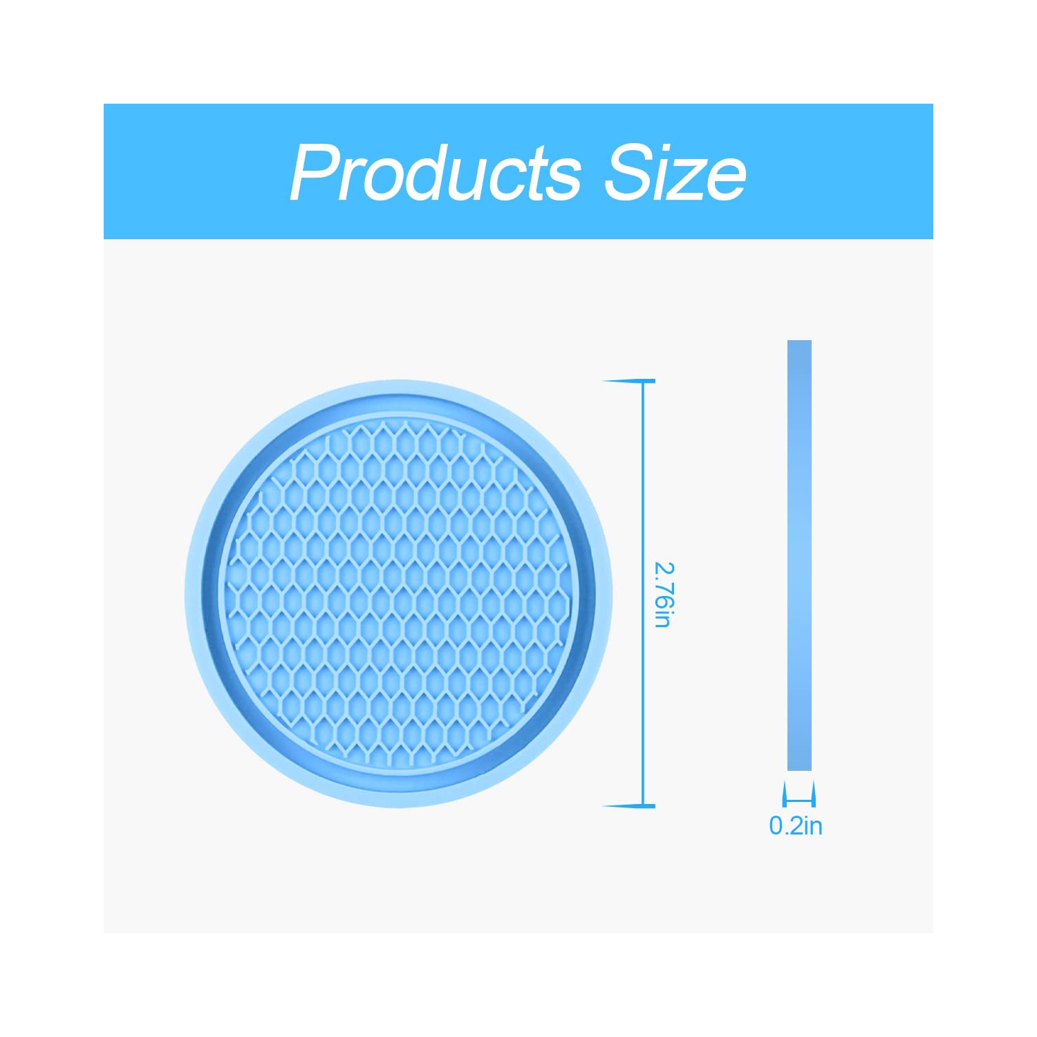 Car Cup Holder Coaster, 4 Pack 2.75 Inch Diameter Non-Slip Universal Insert Coaster, Durable, Suitable for Most Car Interior, Car Accessory for Women