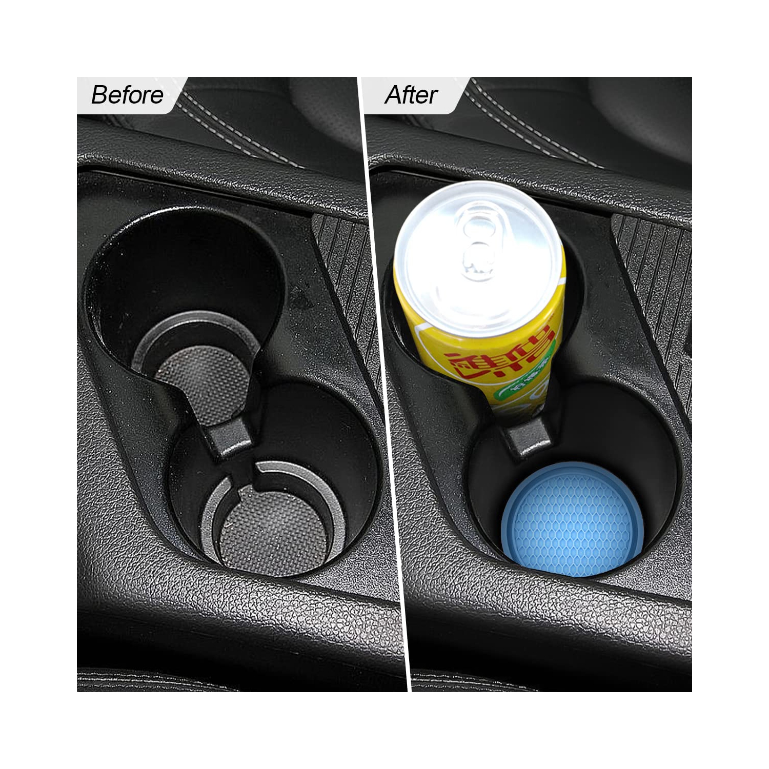 Car Cup Holder Coaster, 4 Pack 2.75 Inch Diameter Non-Slip Universal Insert Coaster, Durable, Suitable for Most Car Interior, Car Accessory for Women