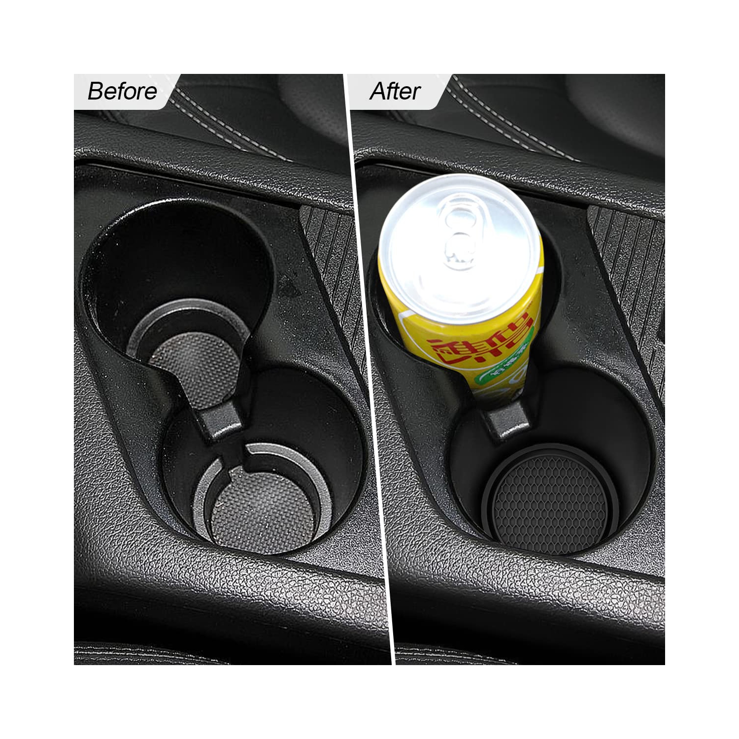 Car Cup Holder Coaster, 4 Pack 2.75 Inch Diameter Non-Slip Universal Insert Coaster, Durable, Suitable for Most Car Interior, Car Accessory for Women