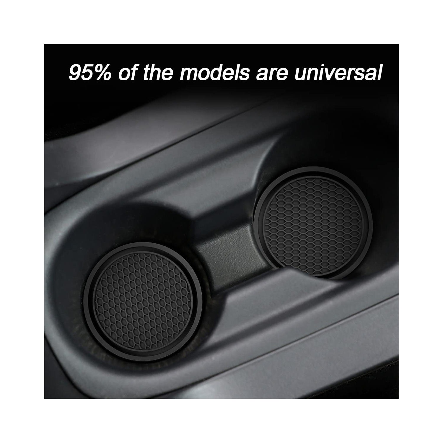 Car Cup Holder Coaster, 4 Pack 2.75 Inch Diameter Non-Slip Universal Insert Coaster, Durable, Suitable for Most Car Interior, Car Accessory for Women