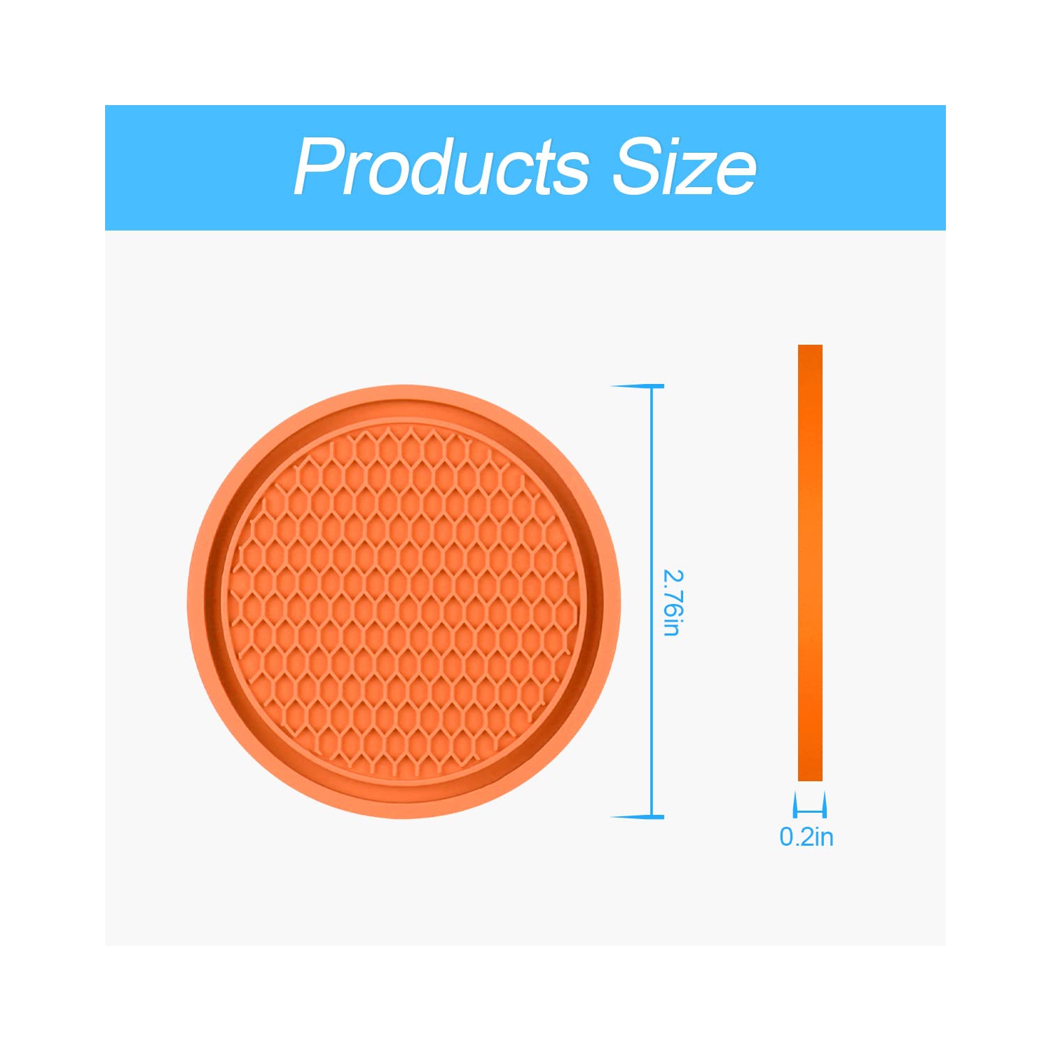 Car Cup Holder Coaster, 4 Pack 2.75 Inch Diameter Non-Slip Universal Insert Coaster, Durable, Suitable for Most Car Interior, Car Accessory for Women