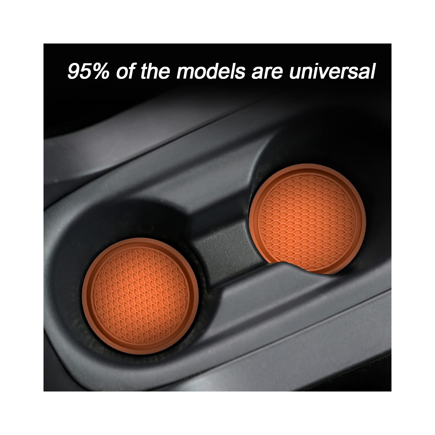 Car Cup Holder Coaster, 4 Pack 2.75 Inch Diameter Non-Slip Universal Insert Coaster, Durable, Suitable for Most Car Interior, Car Accessory for Women