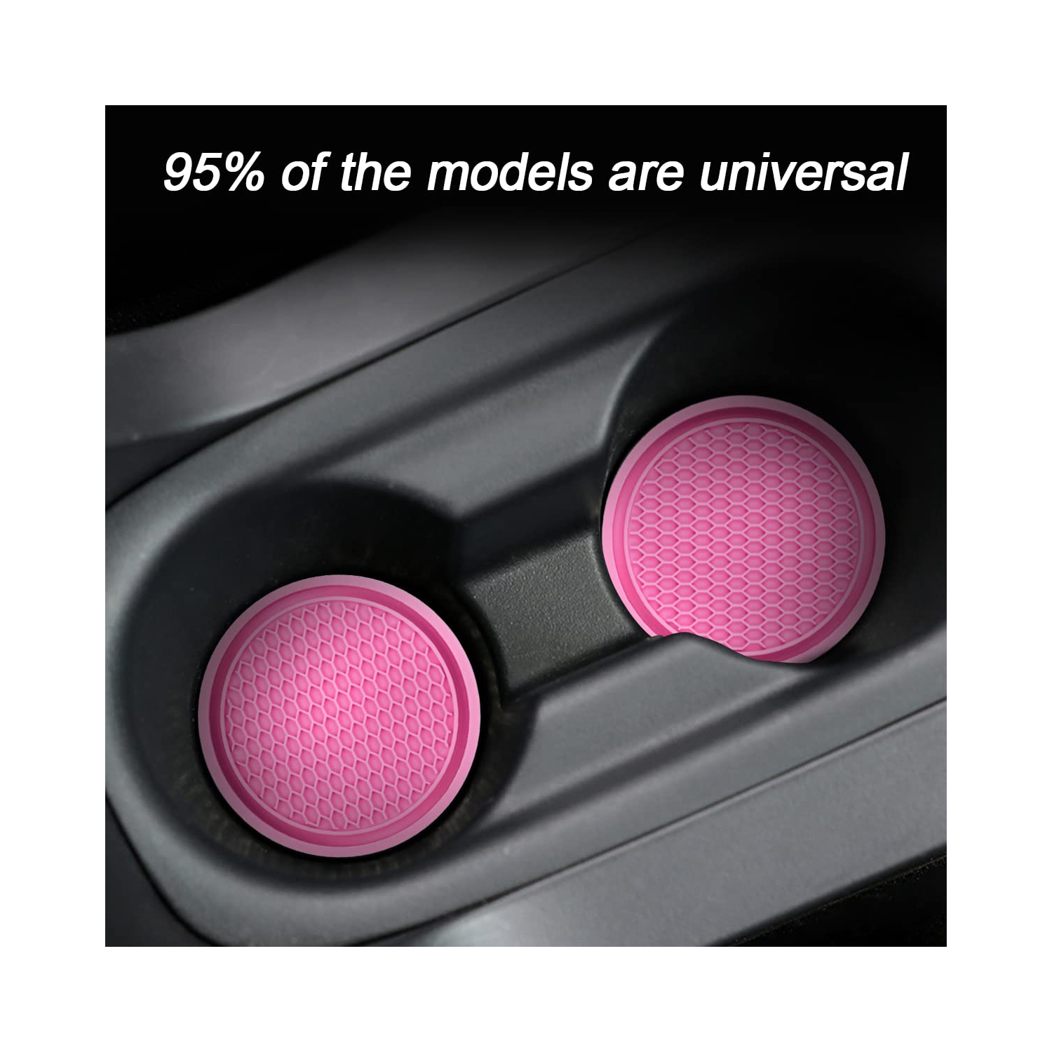 Car Cup Holder Coaster, 4 Pack 2.75 Inch Diameter Non-Slip Universal Insert Coaster, Durable, Suitable for Most Car Interior, Car Accessory for Women