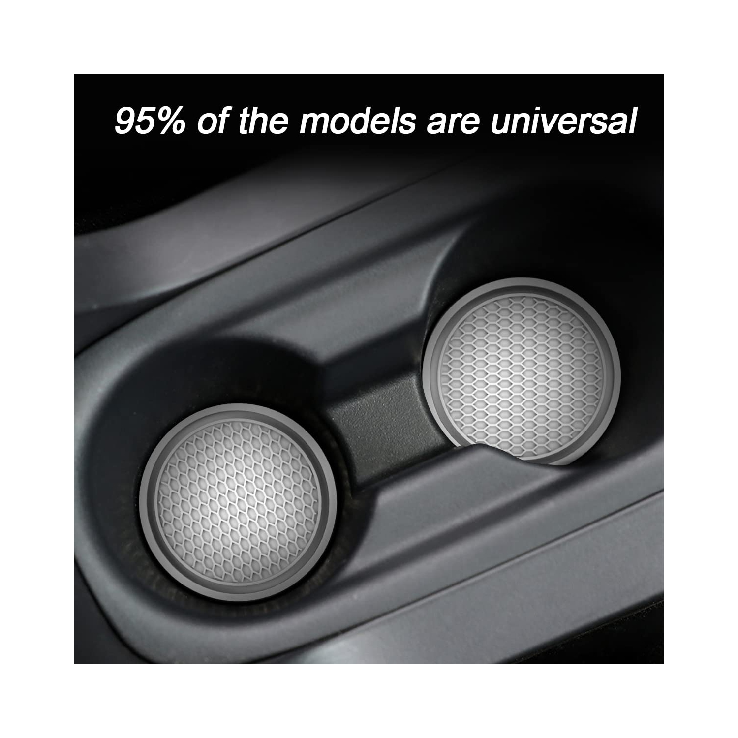 Car Cup Holder Coaster, 4 Pack 2.75 Inch Diameter Non-Slip Universal Insert Coaster, Durable, Suitable for Most Car Interior, Car Accessory for Women