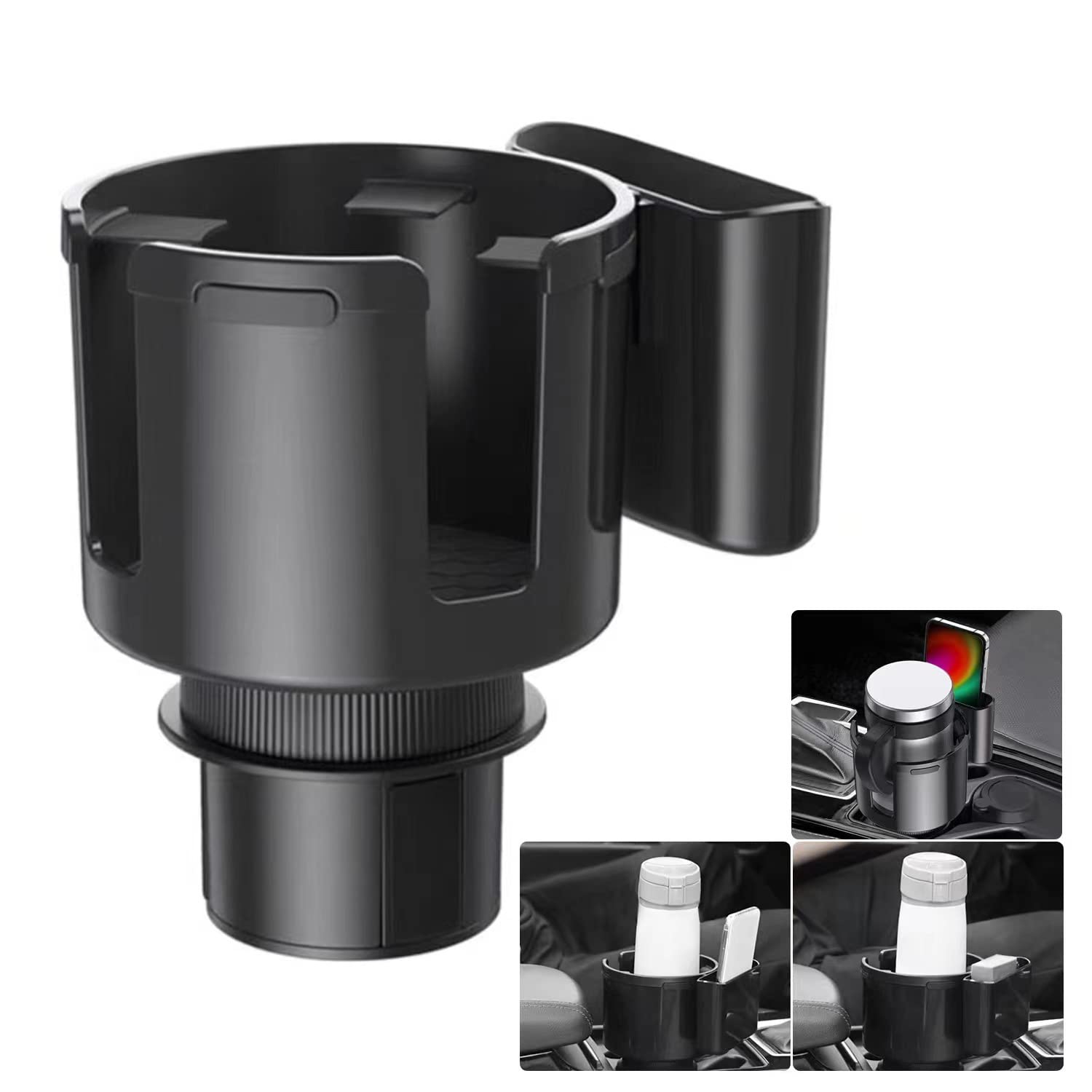 Cup Holder Expander for car?car Cup Holder Expander with Phone Holder Holds Most Car Cup Holder and Phones, Large Cup Holder Adapter for car 32/40 oz