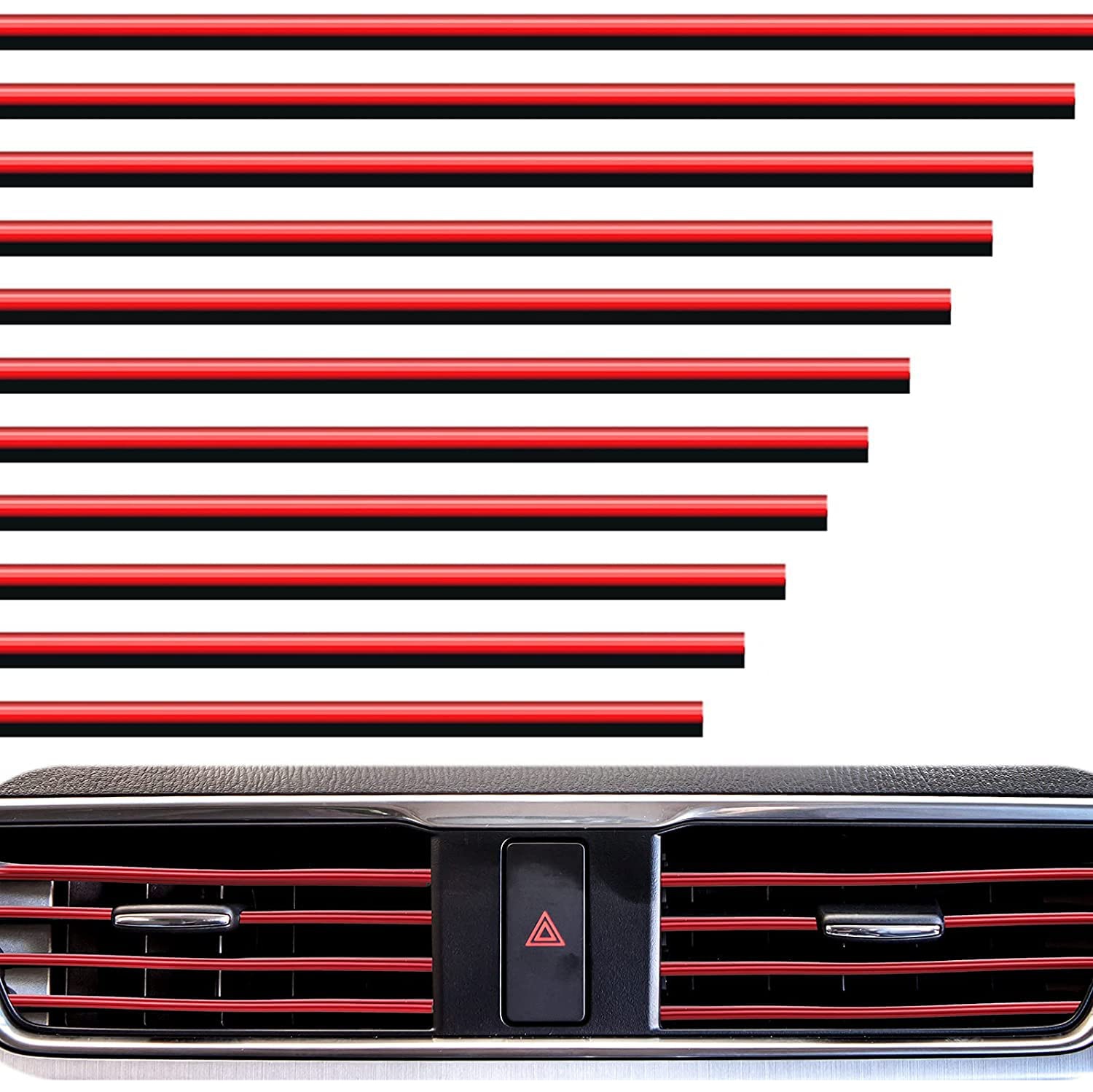 20 pièces, bande décorative pour bouche d'air, décoration universelle étanche pour bouche d'air, accessoires intérieurs pour l'auto