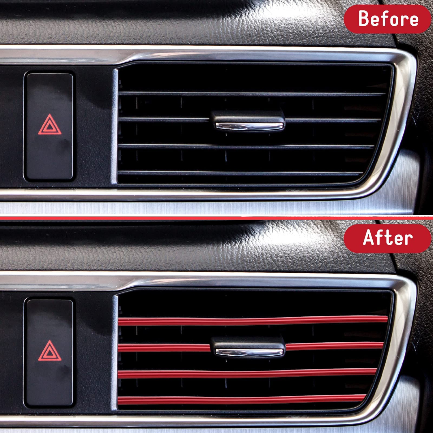 20 pièces, bande décorative pour bouche d'air, décoration universelle étanche pour bouche d'air, accessoires intérieurs pour l'auto