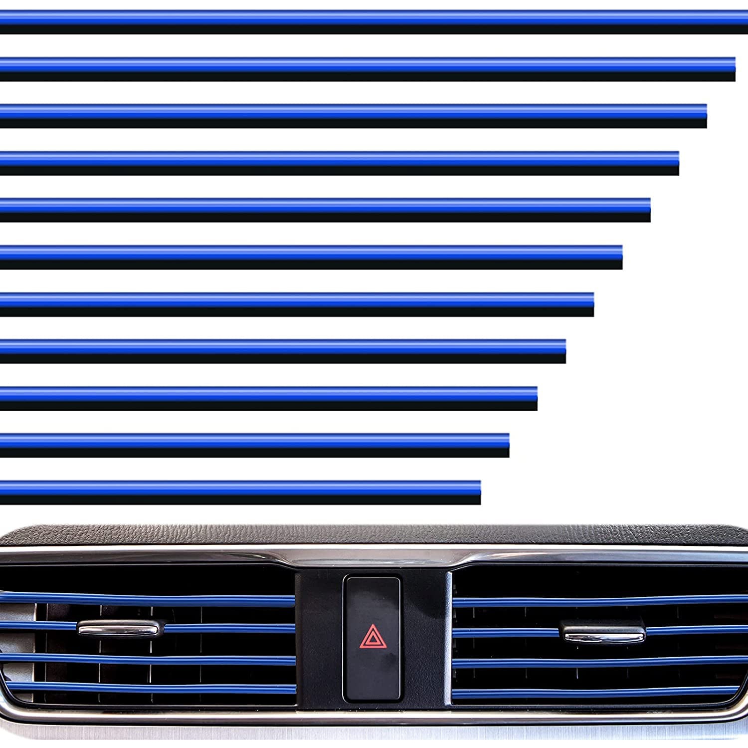 20 pièces, bande décorative pour bouche d'air, décoration universelle étanche pour bouche d'air, accessoires intérieurs pour l'auto