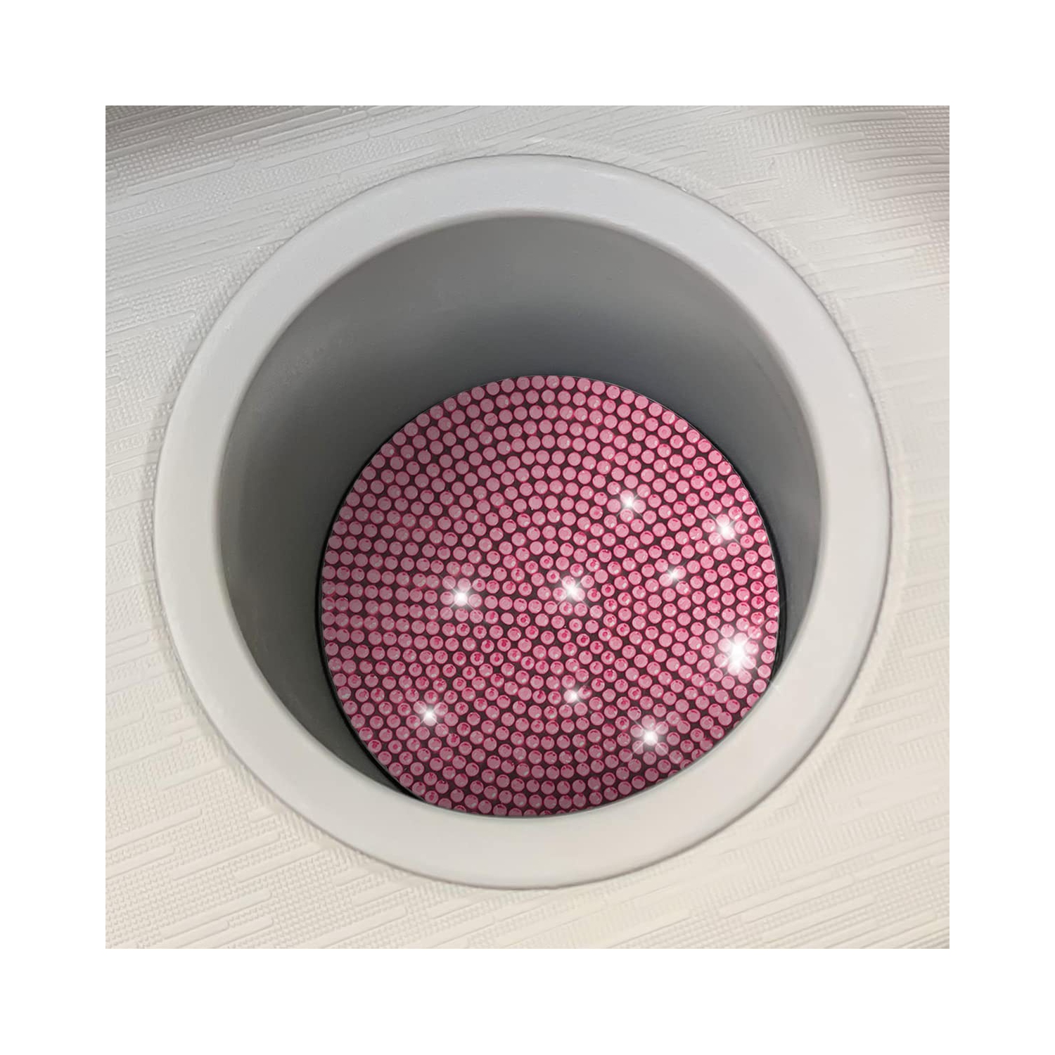 2PCS Bling Car Cup Holder Coaster, Handcrafted Rhinestone Crystal Cup Holder Coaster Anti-Slip Universal for Cars, SUVs, Home, Office, Car Interior