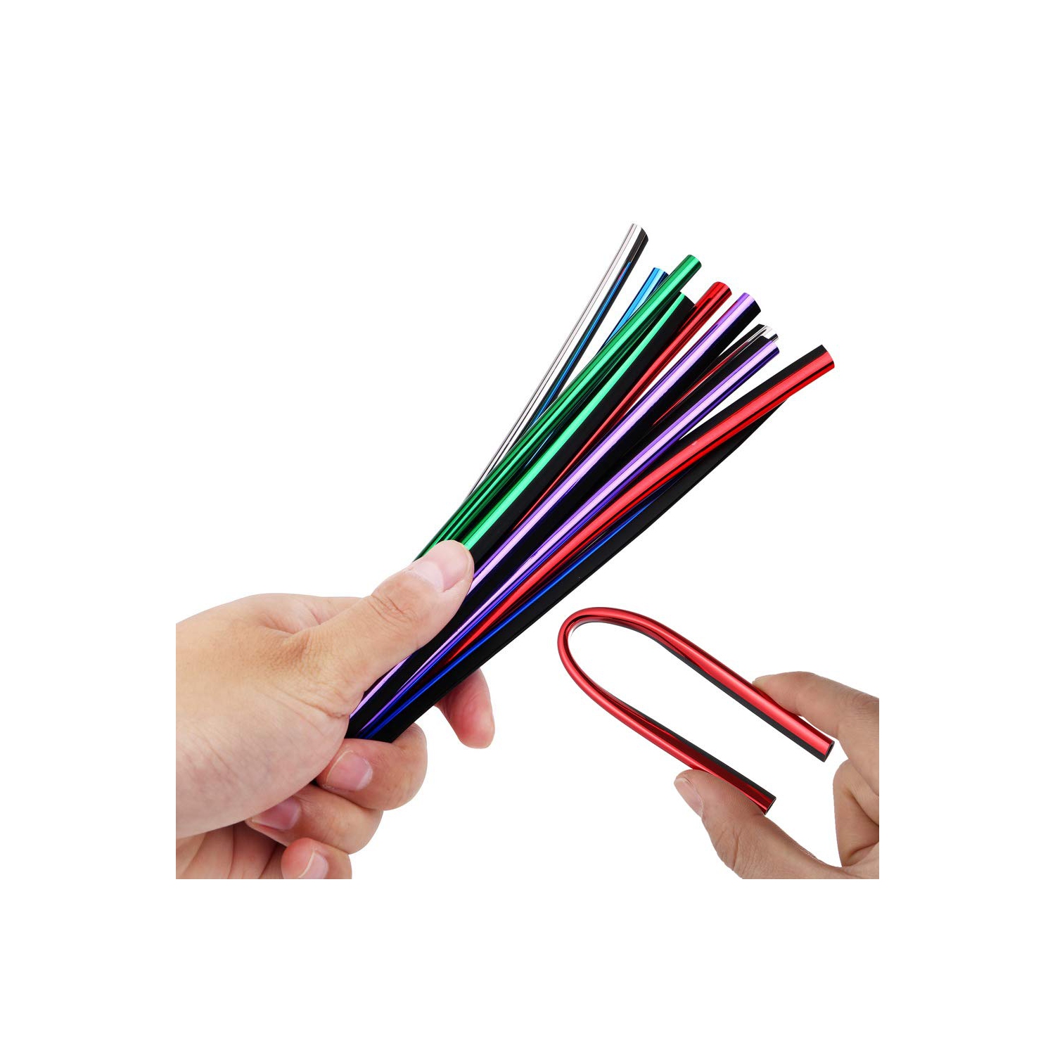 Climatiseur d'auto en PVC, 10 pièces, bande décorative à installer soi-même, bande de garniture en U, bandes décoratives pour voiture, accessoires