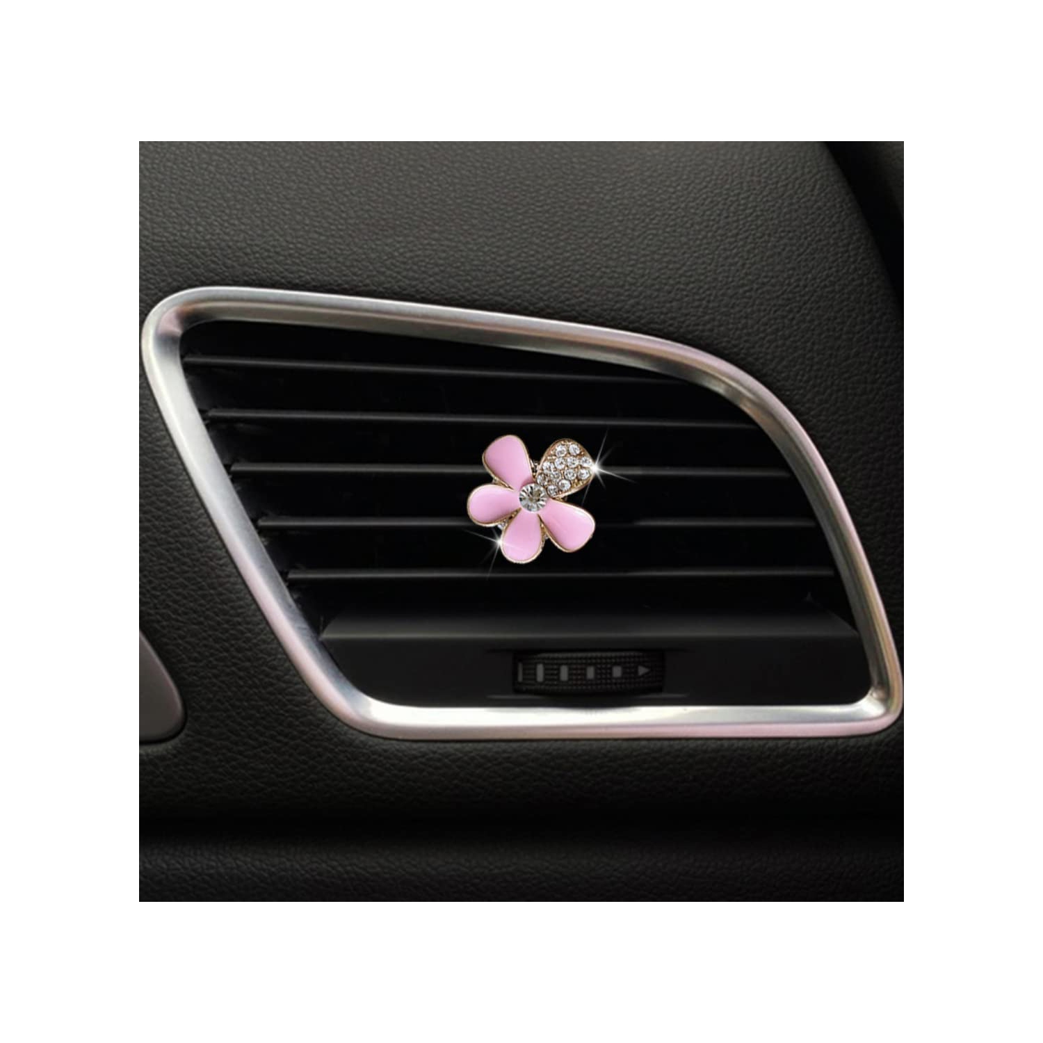 3 Pieces Car Air Vent Clip Crystal Flowers Car Interior Decoration Car Freshener Clip Car Trim Pink Color Cute Bling Car Charm Air Freshener not