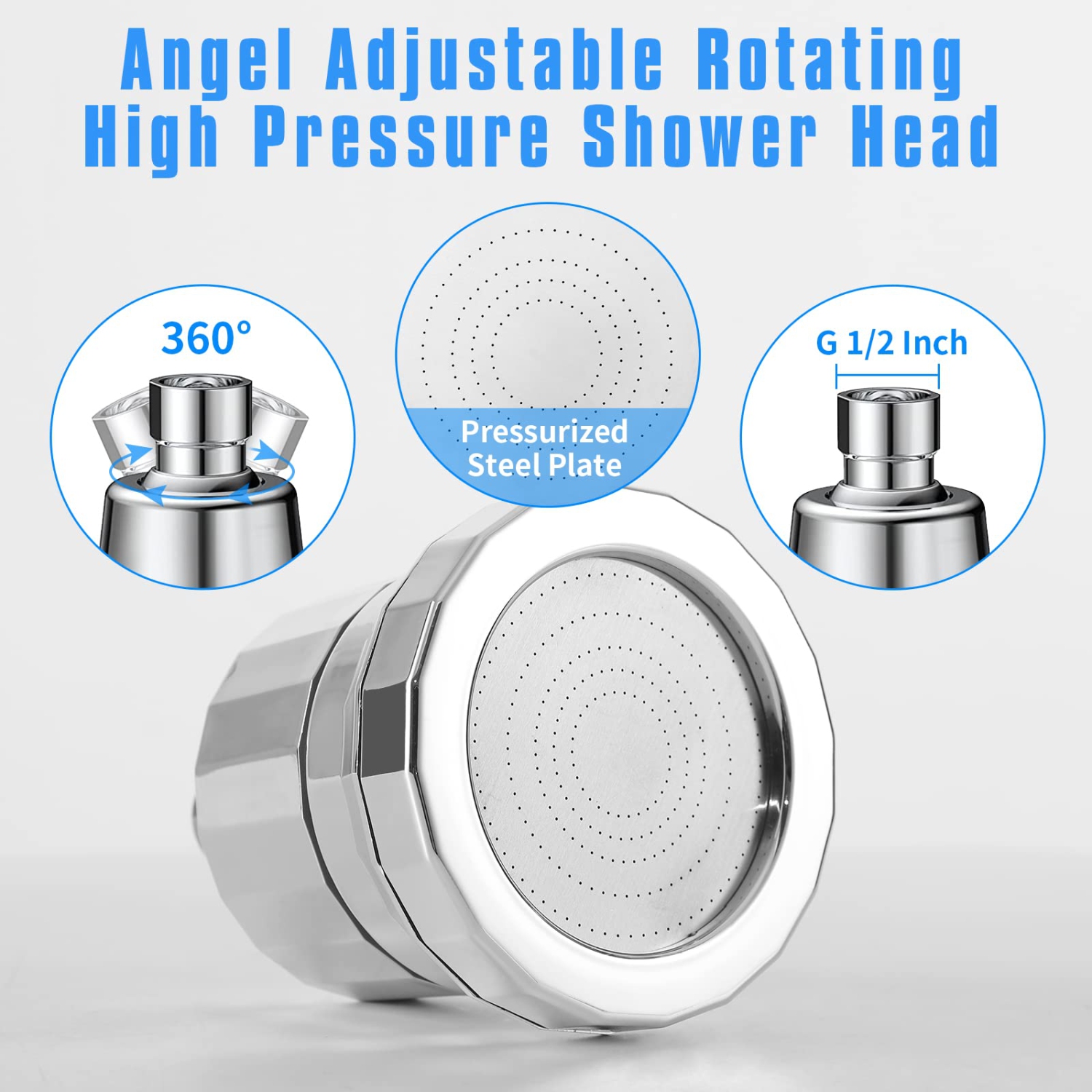 Filtre de douche à 15 étapes pour eau dure, pomme de douche adoucisseur d'eau haute pression, filtres de douche pour éliminer le chlore et le