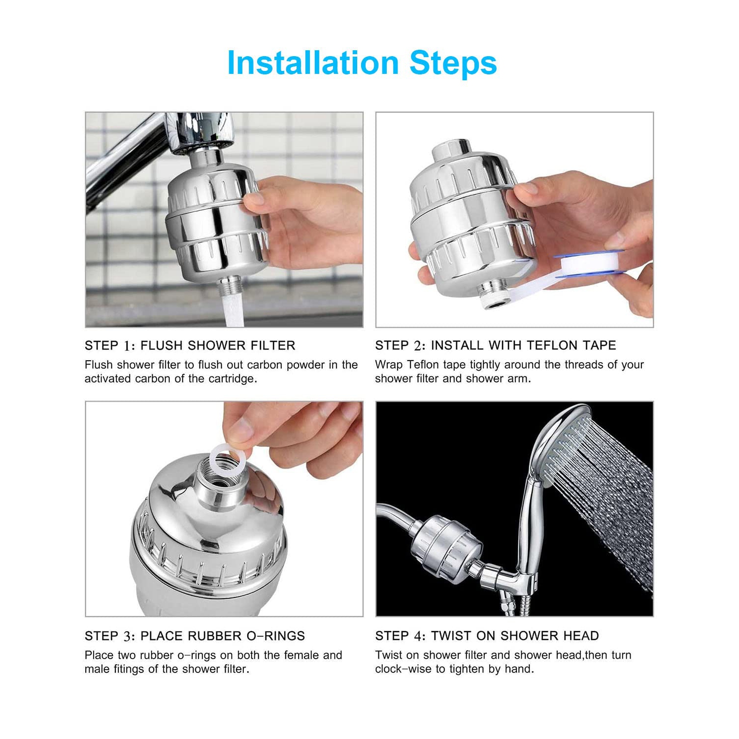 Acheter PDTO 15 étapes filtre de douche filtre à eau adoucisseur