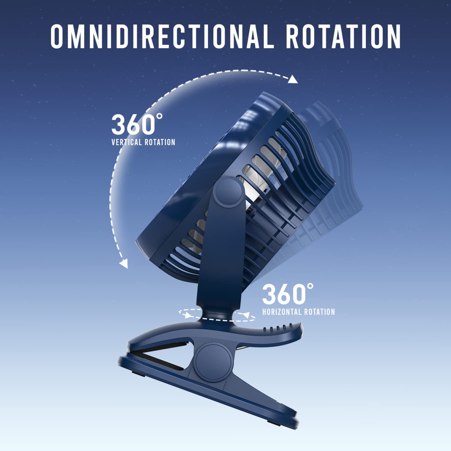 AA Battery Operated Baby Stroller Fan, 5 Inch Clip on Desk Fans with 4 Speeds, Bonus Aroma Function, USB Personal Fan, Portable Camping Fan,