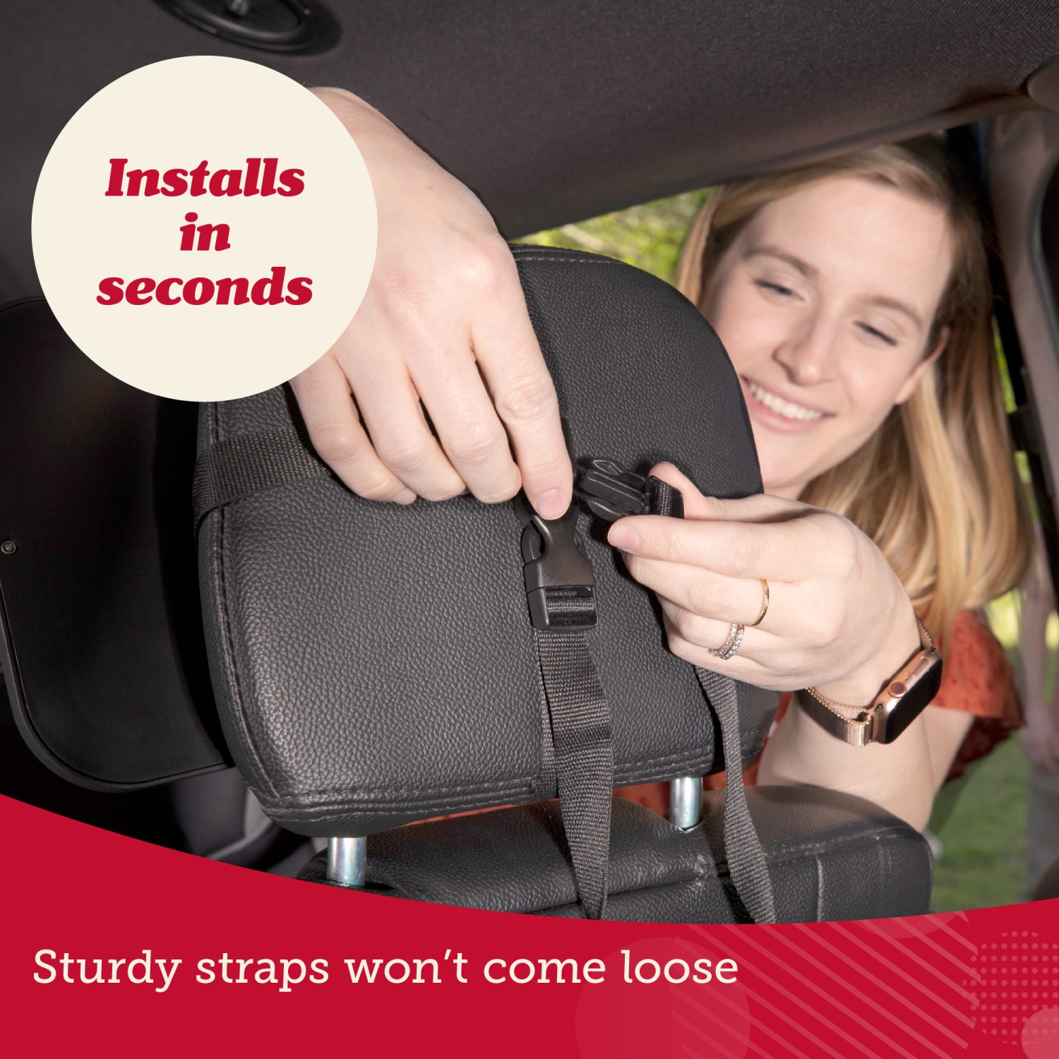 Miroir de siège arrière pour bébé pour l'auto - plus grand et plus stable avec fini mat de qualité supérieure - vue cristalline du siège d'auto de